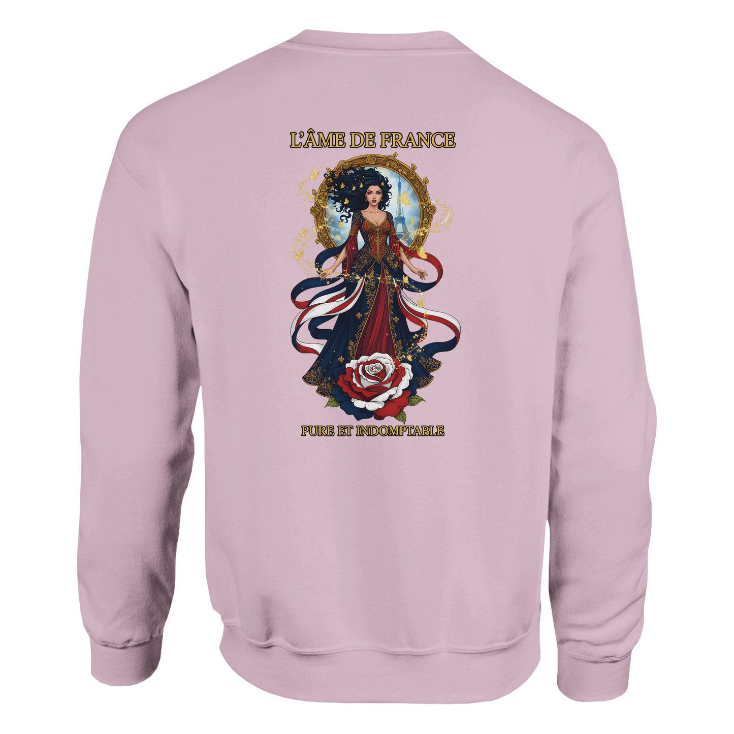 Sweatshirt Die Seele Frankreichs Damen im französischen Stil klassischer Rundhalsausschnitt | Gildan® 18000