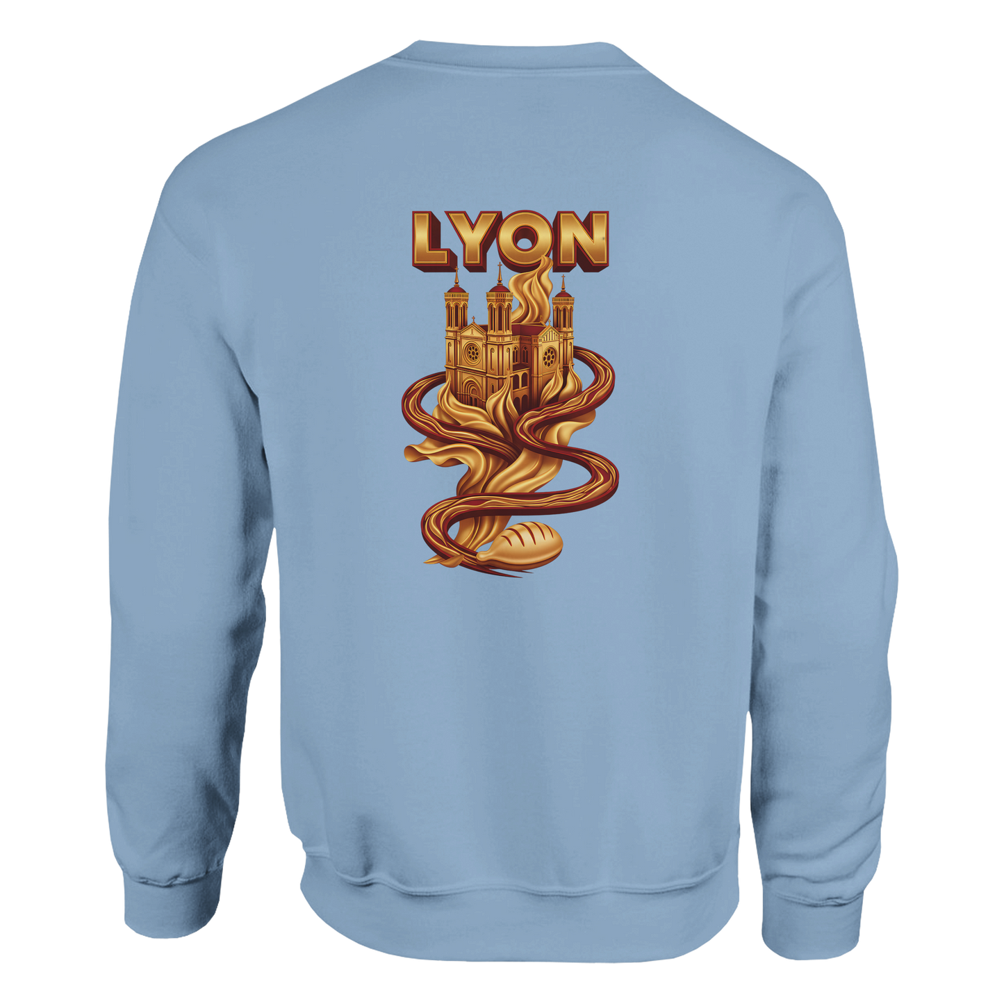 Unisex sweatshirt Lyon city France classic crew neck | Gildan® 18000