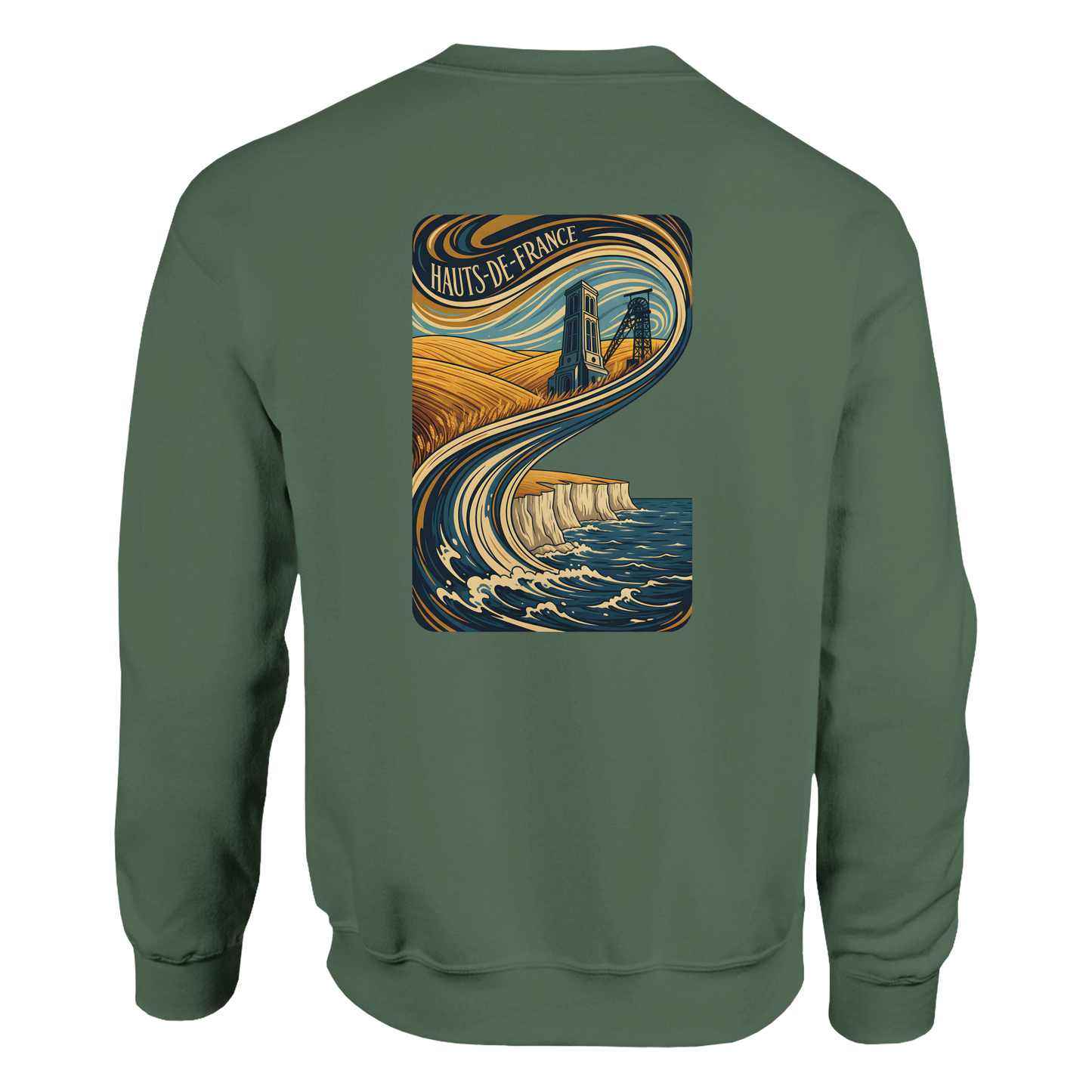Unisex Nord-Pas-de-Calais classic crewneck sweatshirt | Gildan® 18000