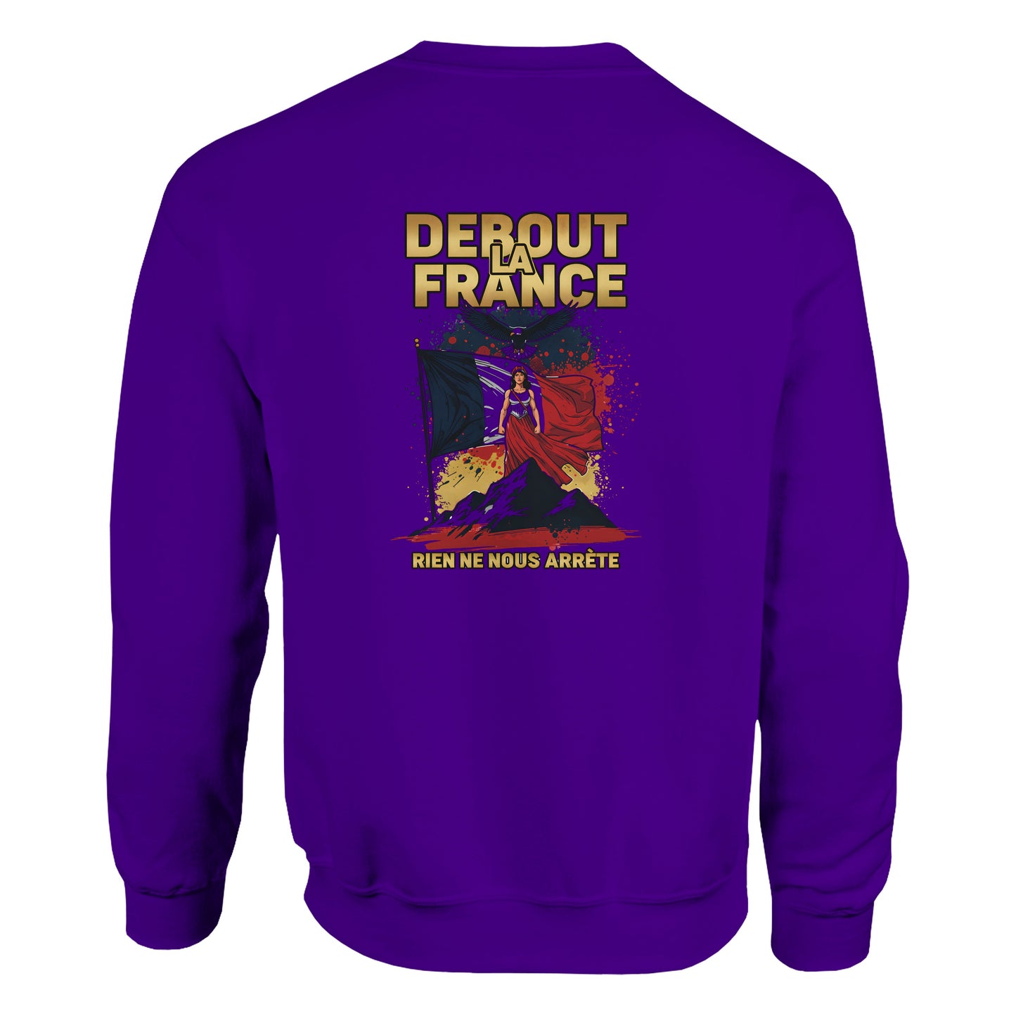 Damen-Sweatshirt „debout la France“ im klassischen französischen Rundhals-Stil | Gildan® 18000
