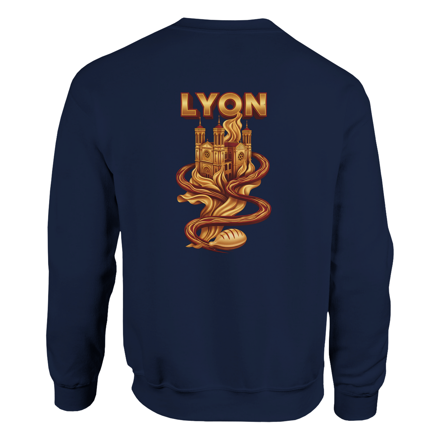 Unisex sweatshirt Lyon city France classic crew neck | Gildan® 18000