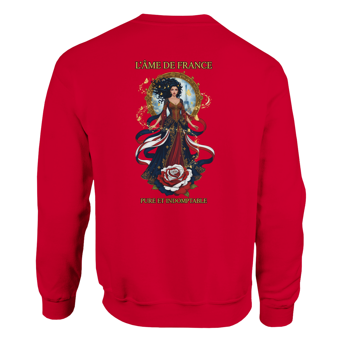 Sweatshirt Die Seele Frankreichs Damen im französischen Stil klassischer Rundhalsausschnitt | Gildan® 18000