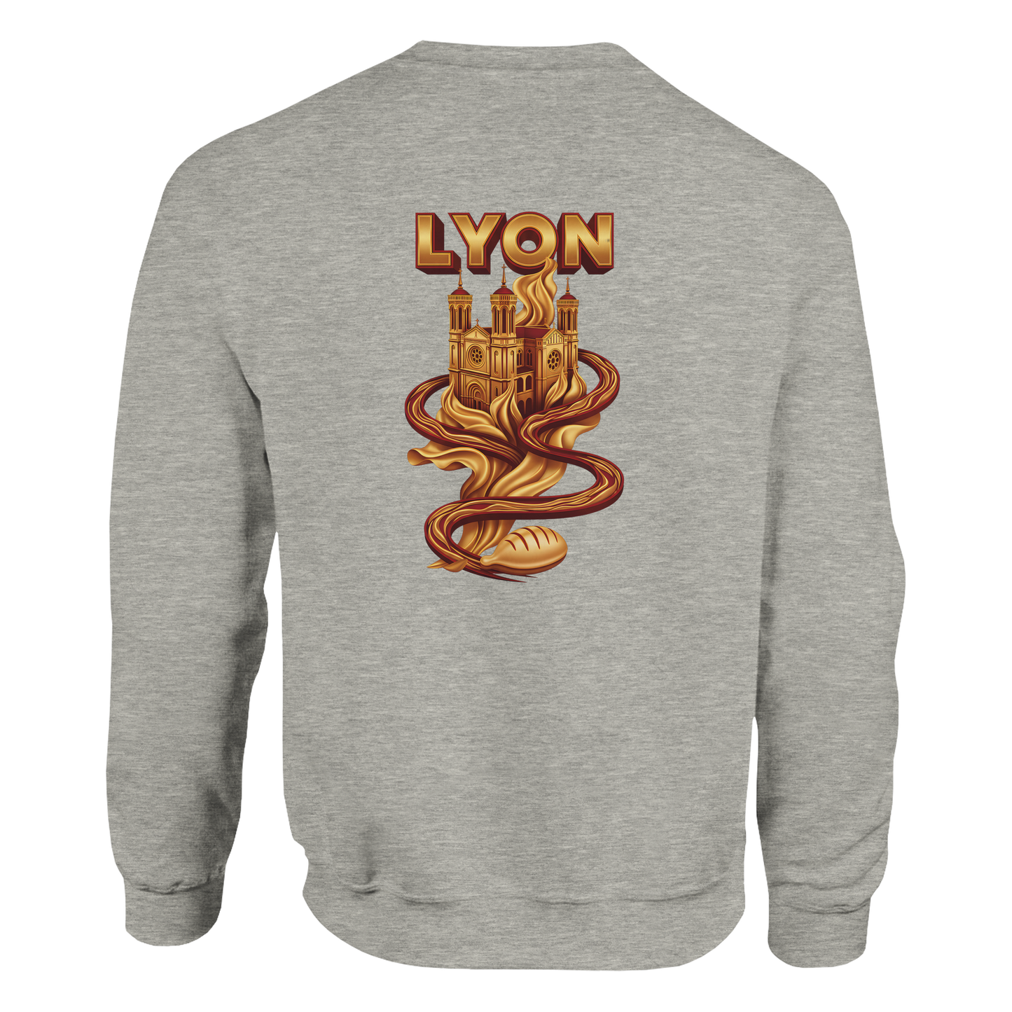 Unisex sweatshirt Lyon city France classic crew neck | Gildan® 18000