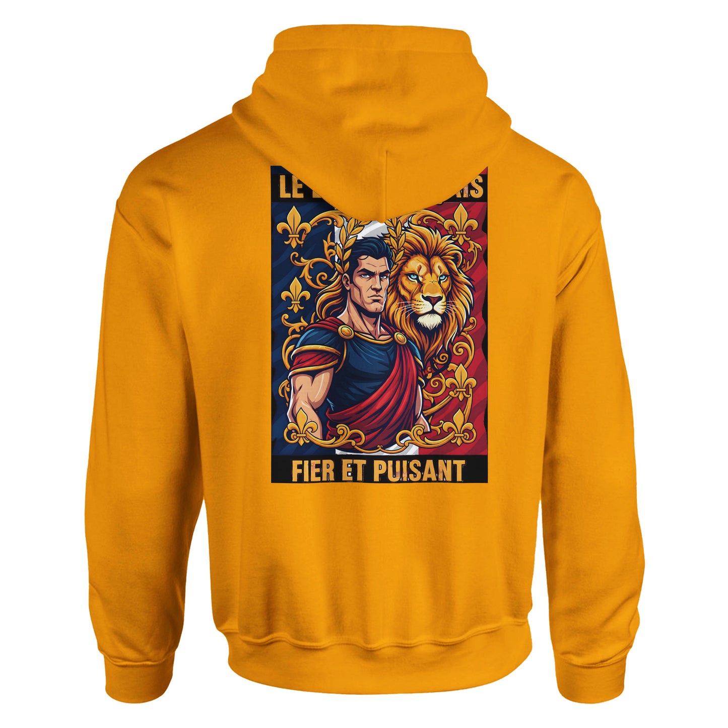Men's Hoodie - Strong Lion - French Style - Classic | Gildan® 18500