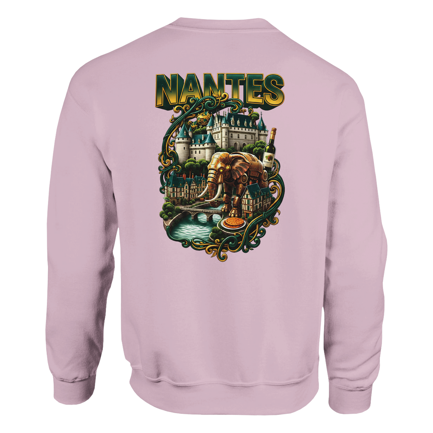 Unisex-Sweatshirt Nantes Stadt Frankreich klassisch Rundhals | Gildan® 18000