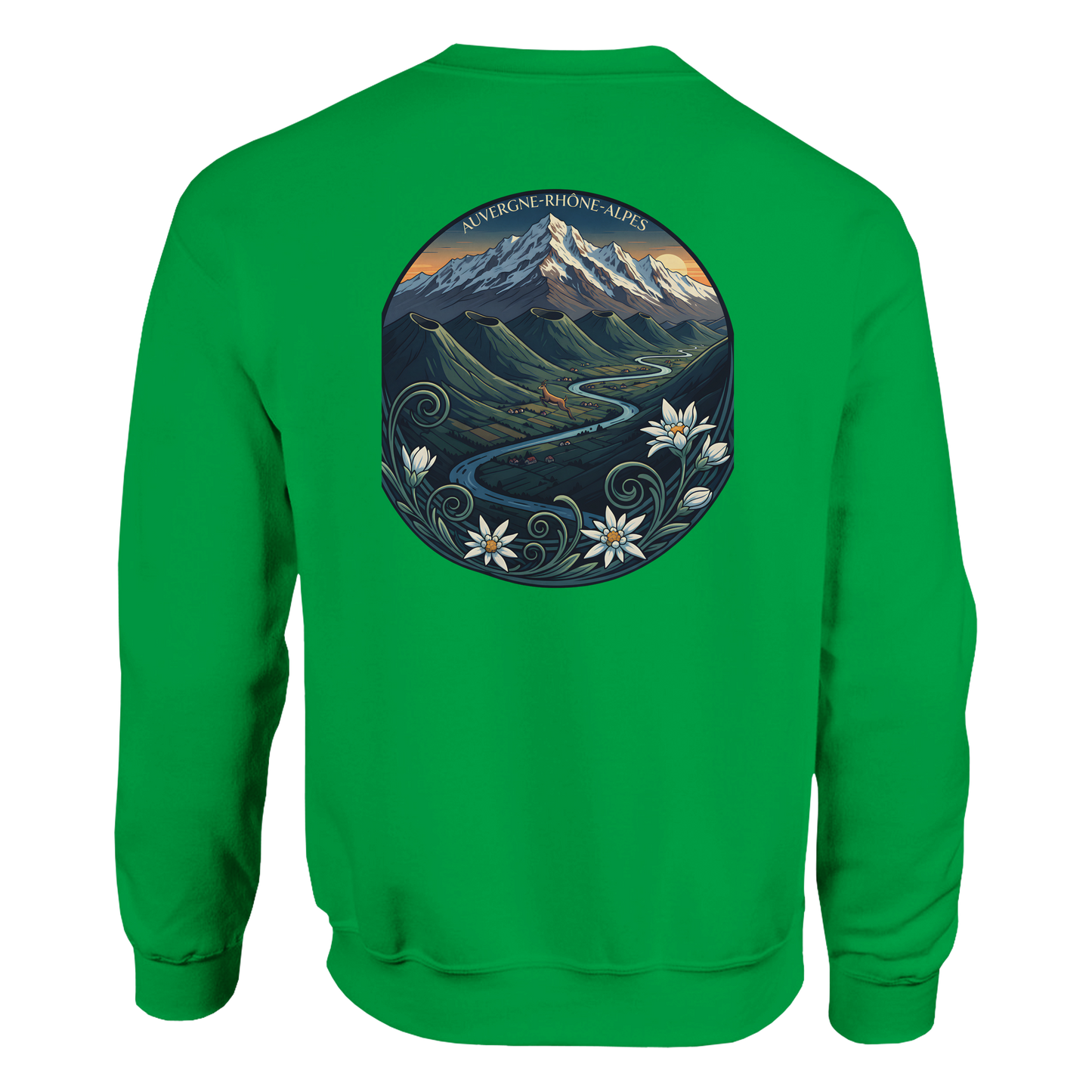 Unisex-Sweatshirt Auvergne-Rhône-Alpes klassisch Rundhals | Gildan® 18000