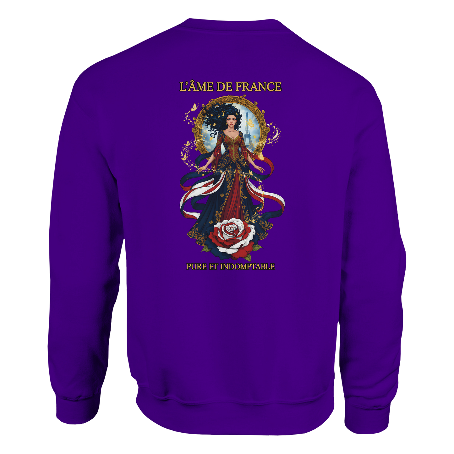Sweatshirt Die Seele Frankreichs Damen im französischen Stil klassischer Rundhalsausschnitt | Gildan® 18000