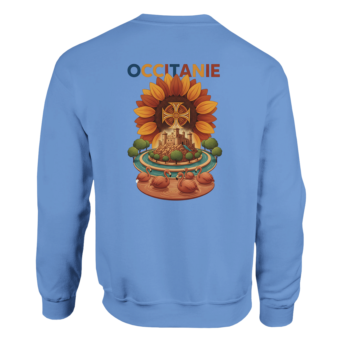 Unisex-Sweatshirt, klassischer Rundhalsausschnitt Occitanie | Gildan® 18000