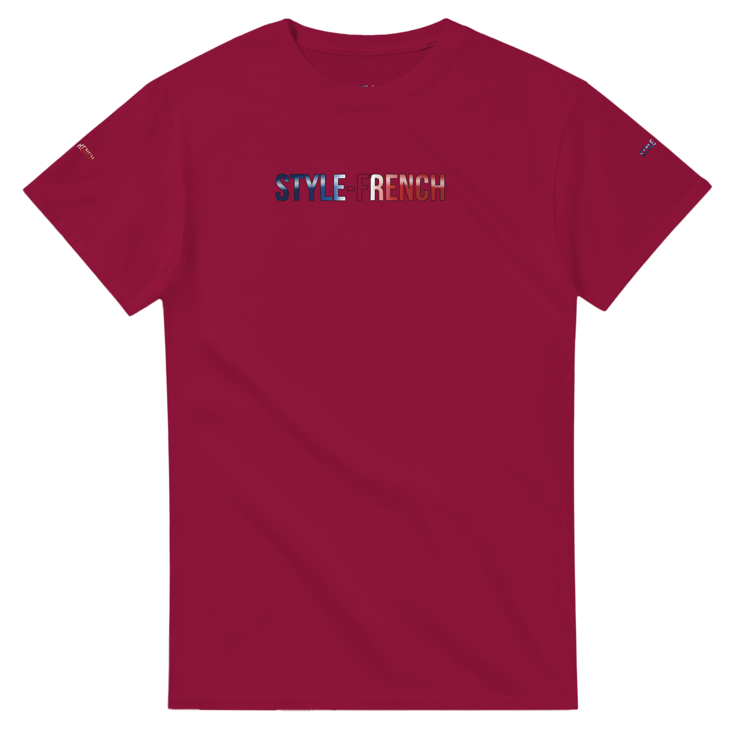 Unisex burgundy French city crewneck heavy t-shirt | Gildan® 5000