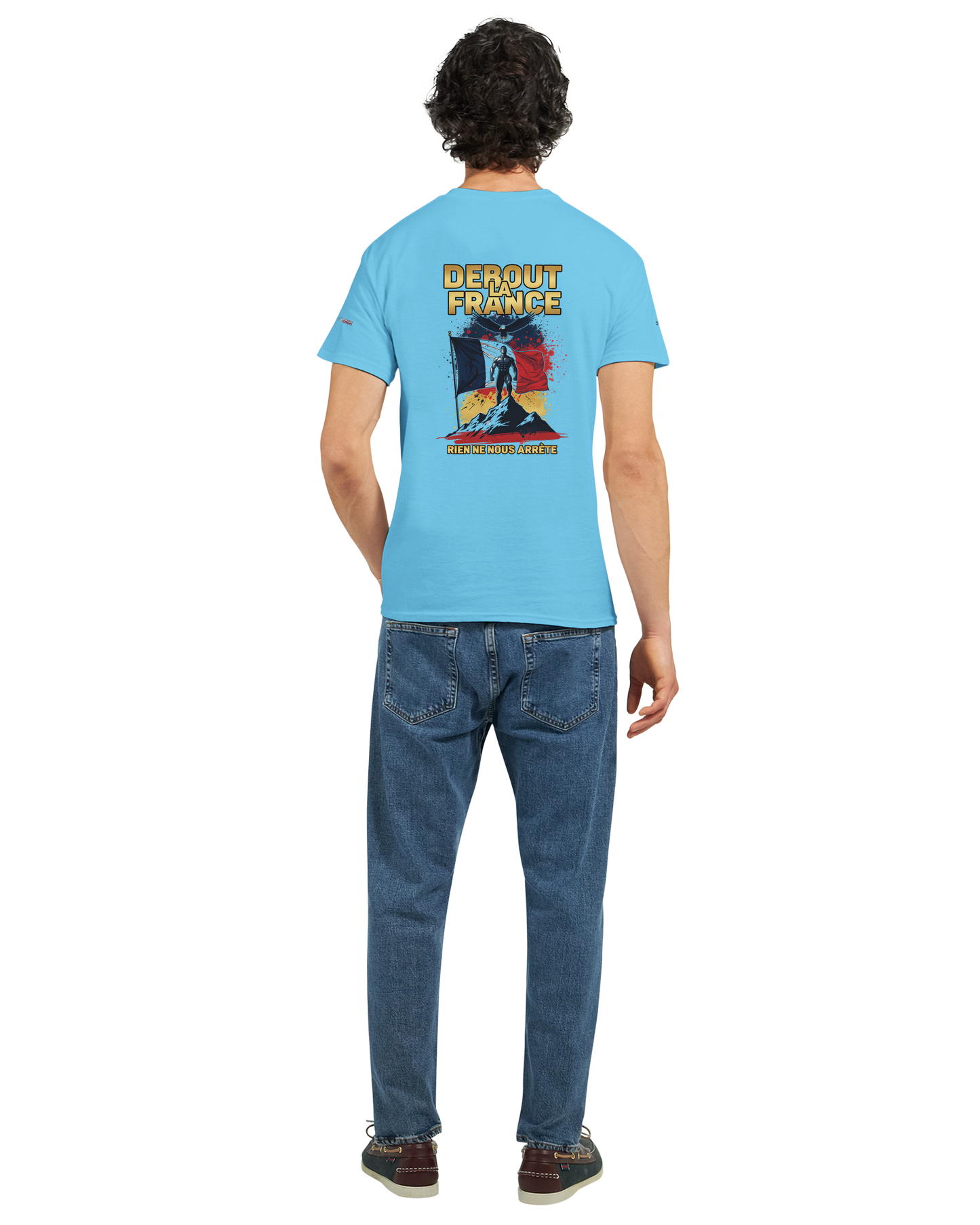 T-Shirt "Debout la France" | Rundhalsausschnitt aus ultra Baumwolle | Gildan 2000