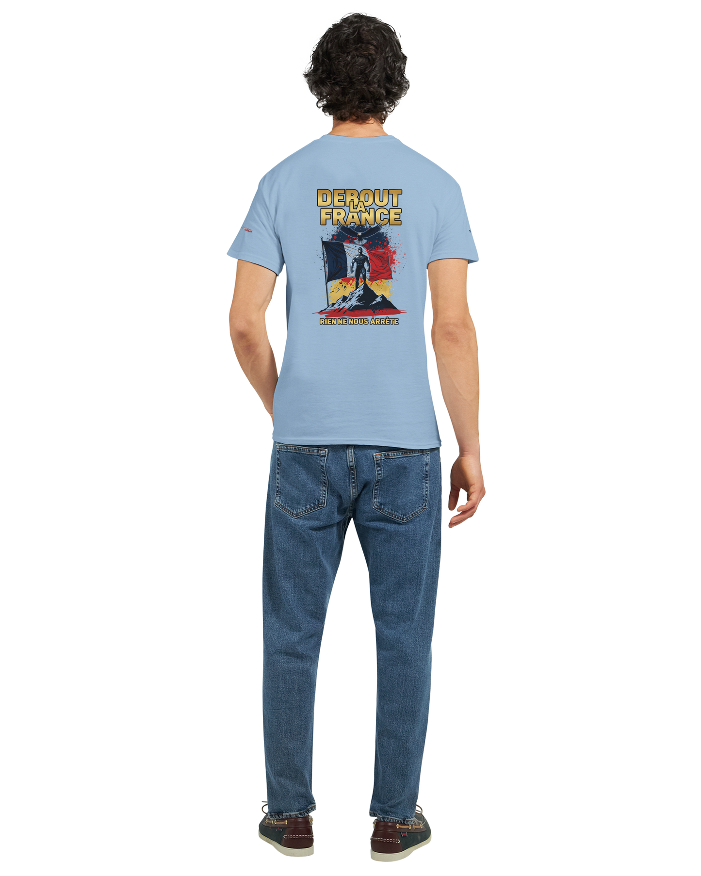T-Shirt "Debout la France" | Rundhalsausschnitt aus ultra Baumwolle | Gildan 2000