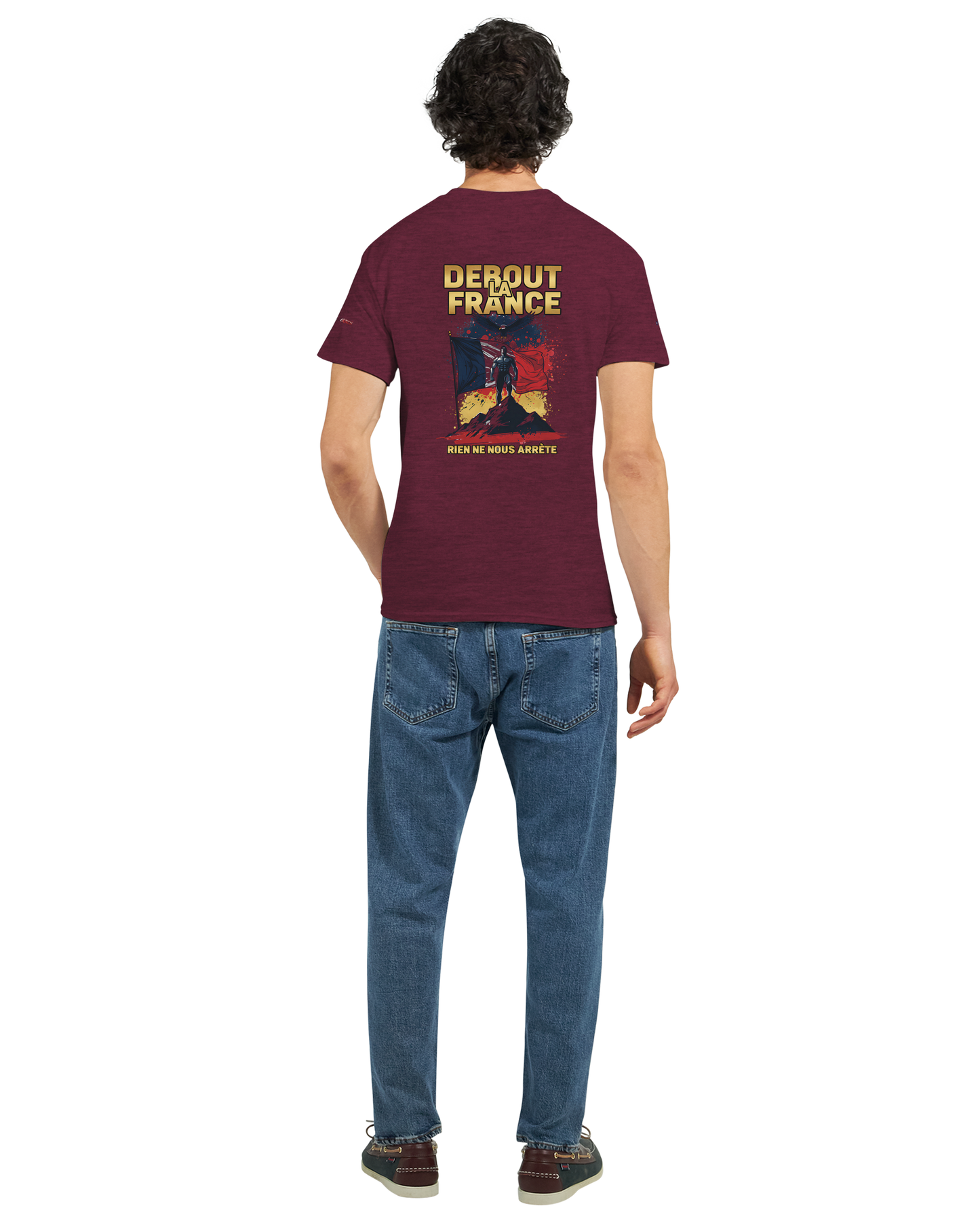 T-Shirt "Debout la France" | Rundhalsausschnitt aus ultra Baumwolle | Gildan 2000