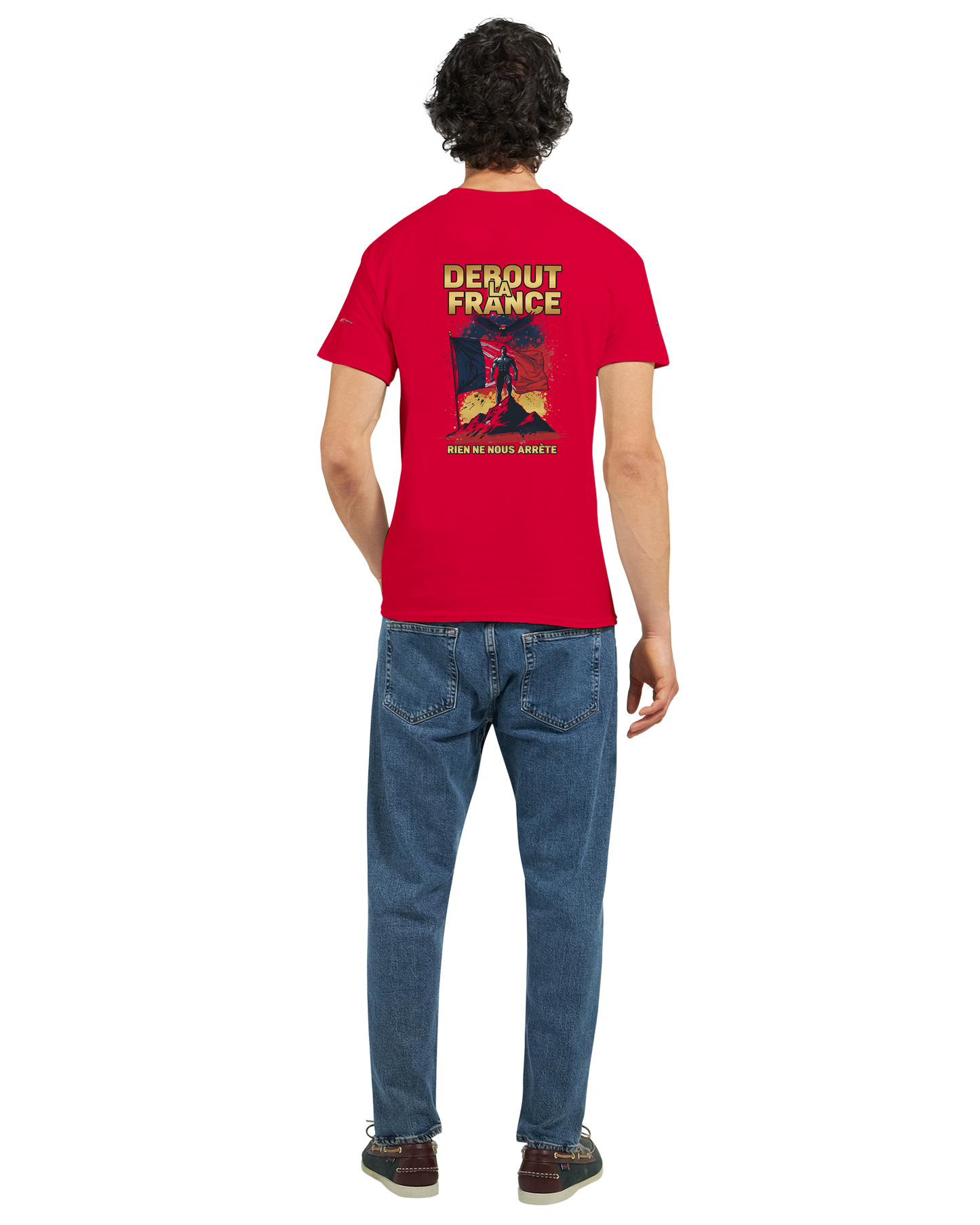 T-Shirt "Debout la France" | Rundhalsausschnitt aus ultra Baumwolle | Gildan 2000