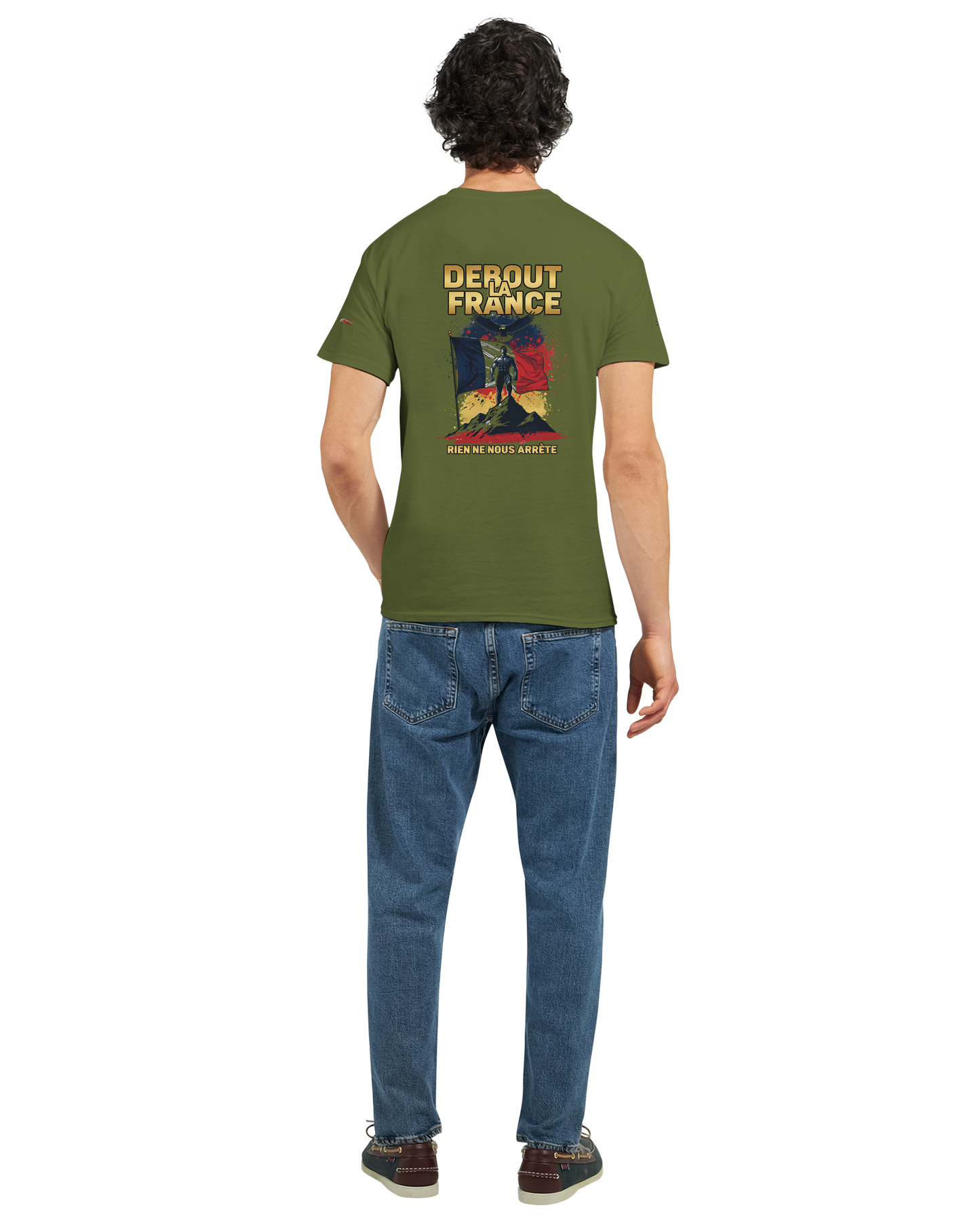 T-Shirt "Debout la France" | Rundhalsausschnitt aus ultra Baumwolle | Gildan 2000