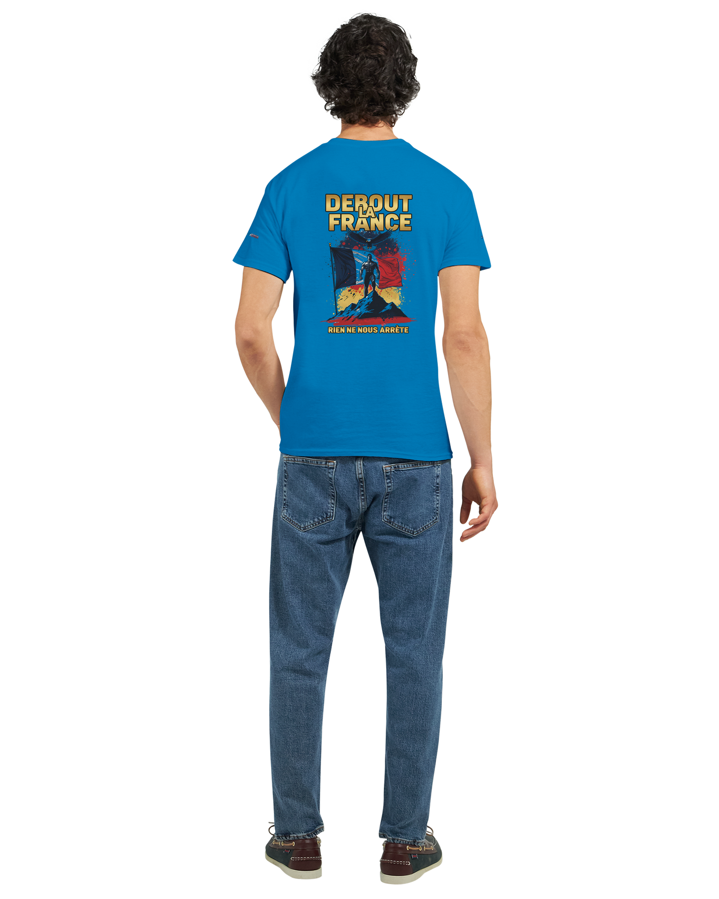 T-Shirt "Debout la France" | Rundhalsausschnitt aus ultra Baumwolle | Gildan 2000
