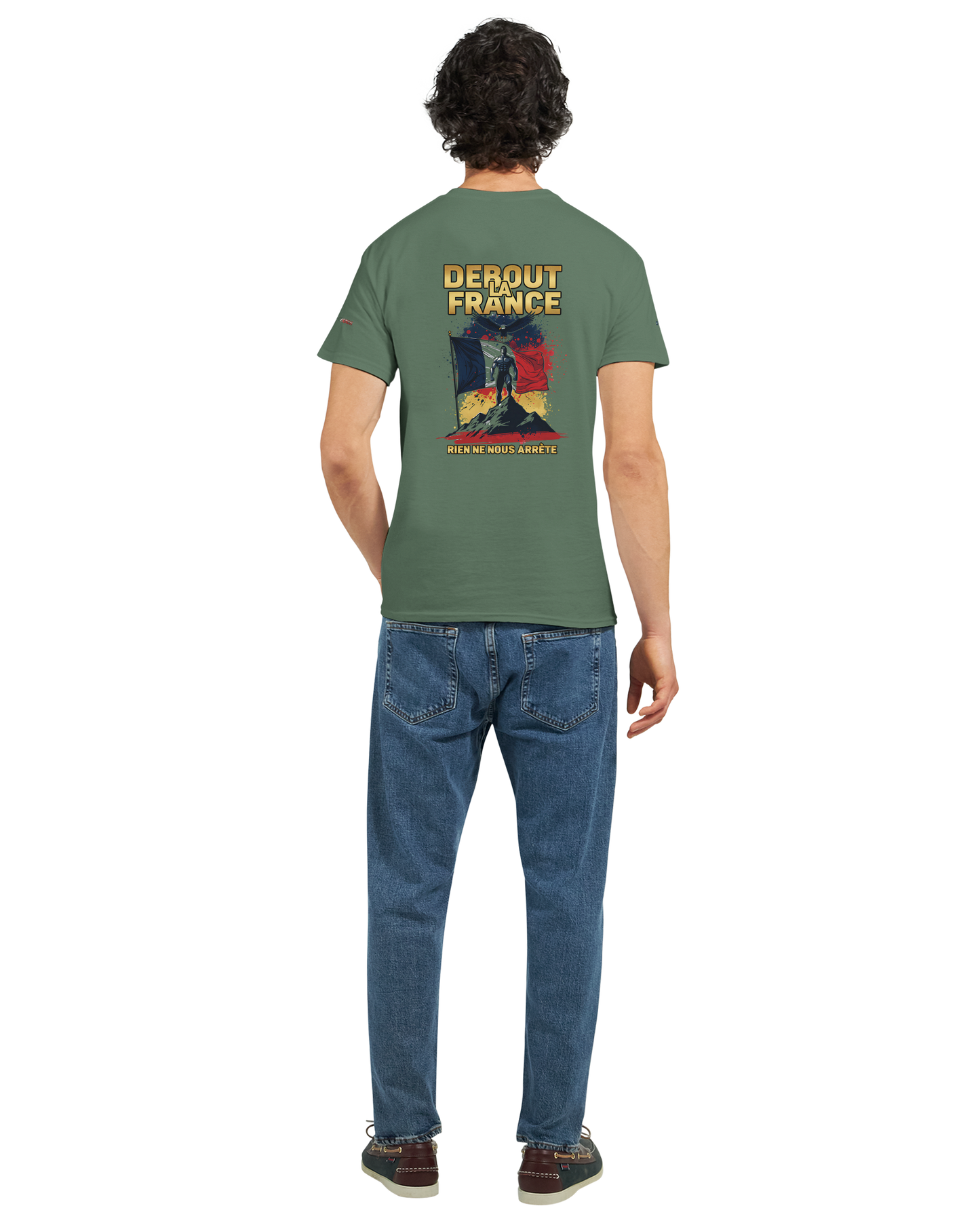 T-Shirt "Debout la France" | Rundhalsausschnitt aus ultra Baumwolle | Gildan 2000