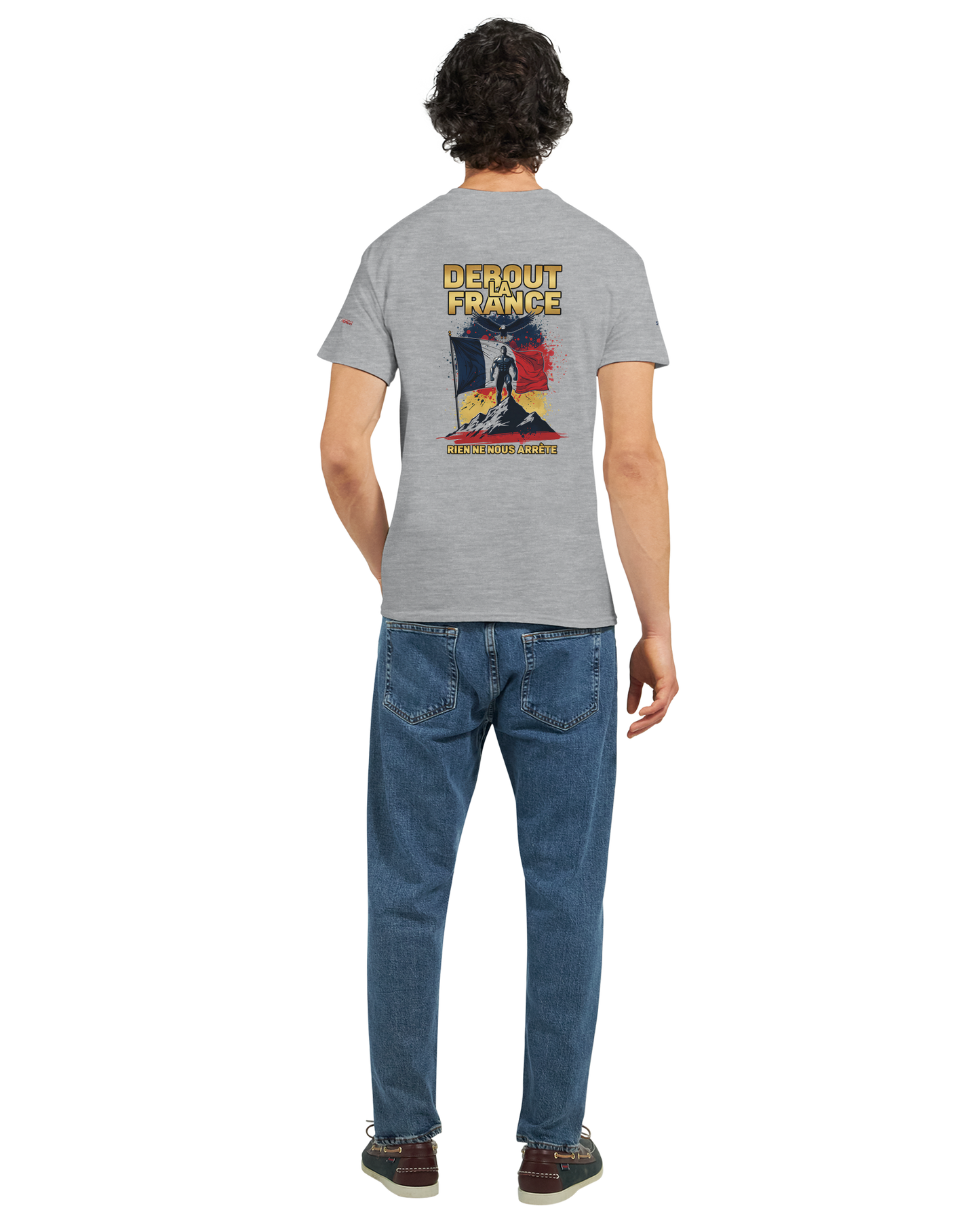 T-Shirt "Debout la France" | Rundhalsausschnitt aus ultra Baumwolle | Gildan 2000