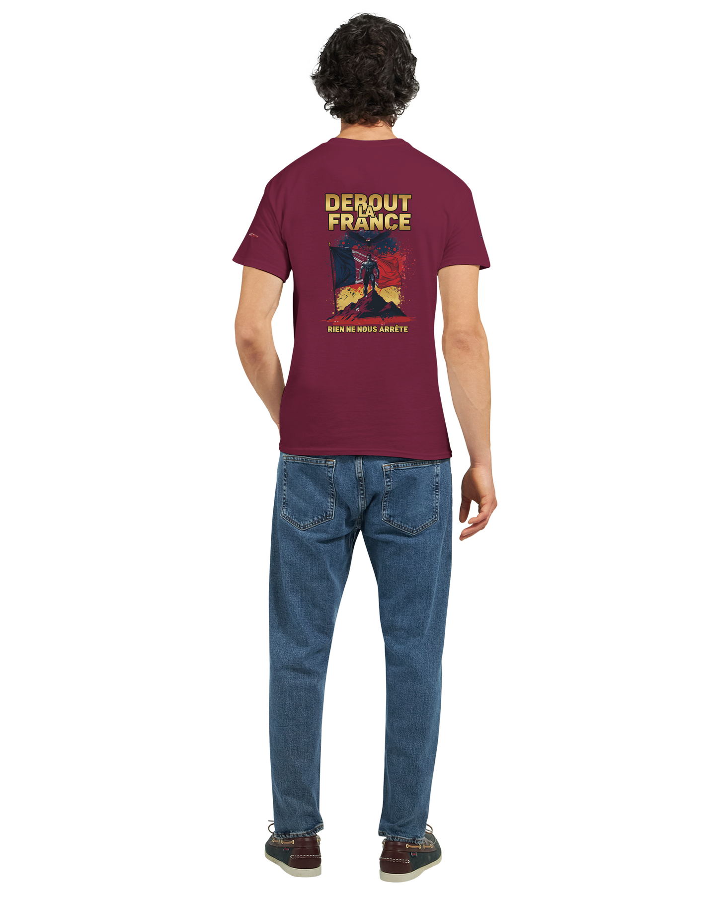 T-Shirt "Debout la France" | Rundhalsausschnitt aus ultra Baumwolle | Gildan 2000