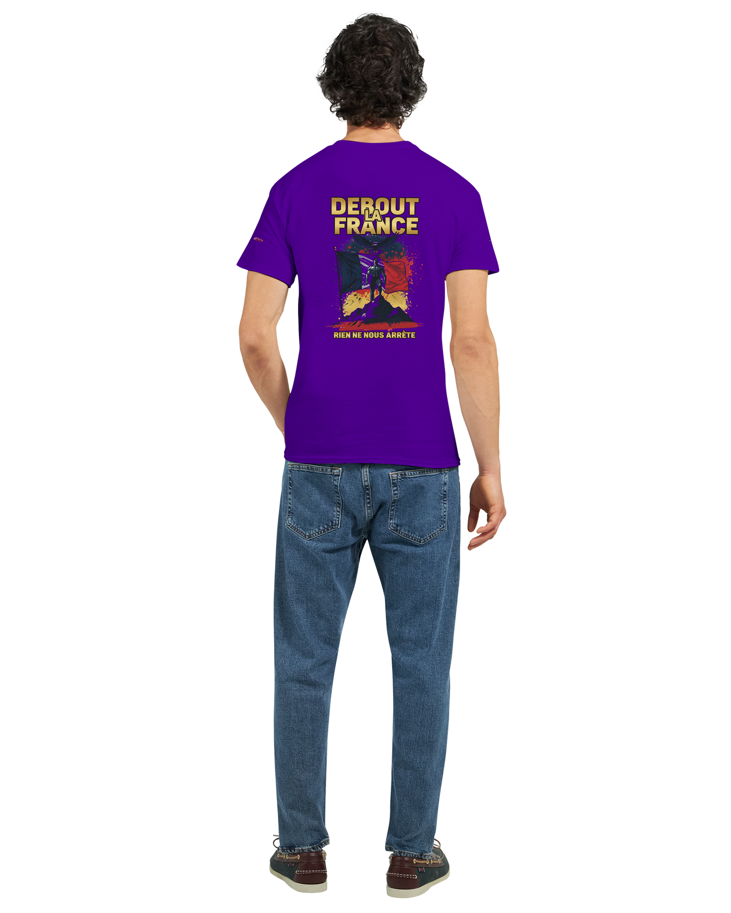 T-Shirt "Debout la France" | Rundhalsausschnitt aus ultra Baumwolle | Gildan 2000