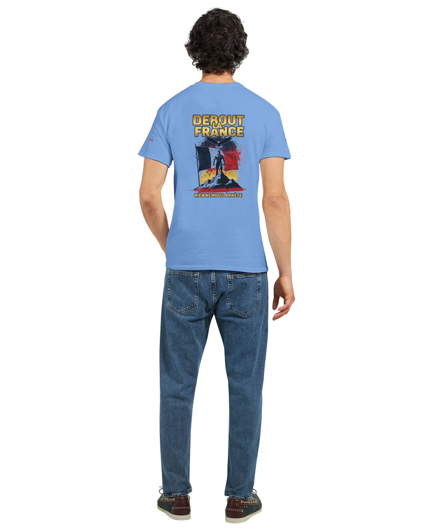 T-Shirt "Debout la France" | Rundhalsausschnitt aus ultra Baumwolle | Gildan 2000