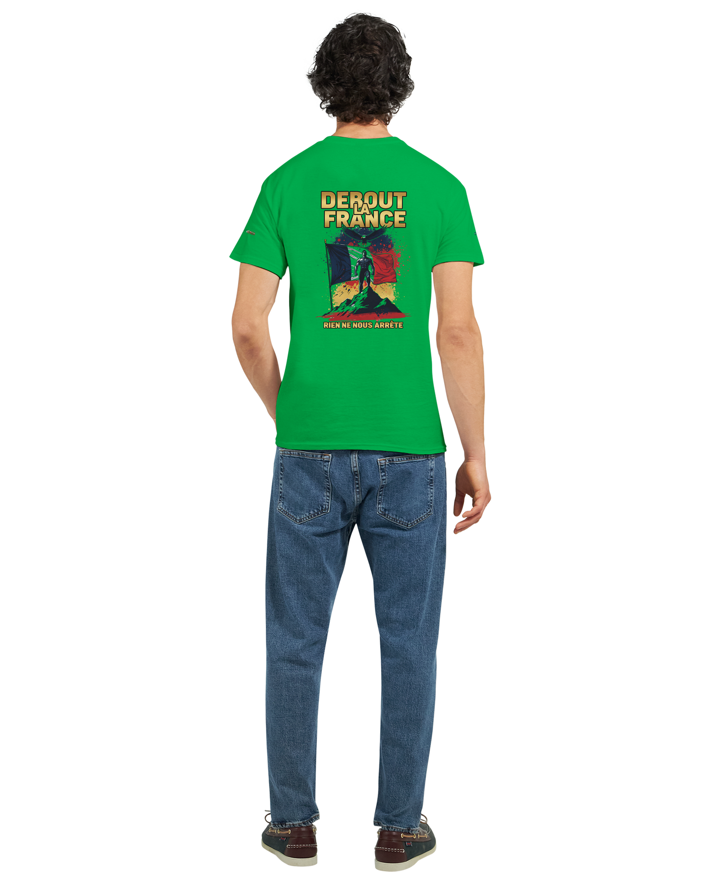 T-Shirt "Debout la France" | Rundhalsausschnitt aus ultra Baumwolle | Gildan 2000