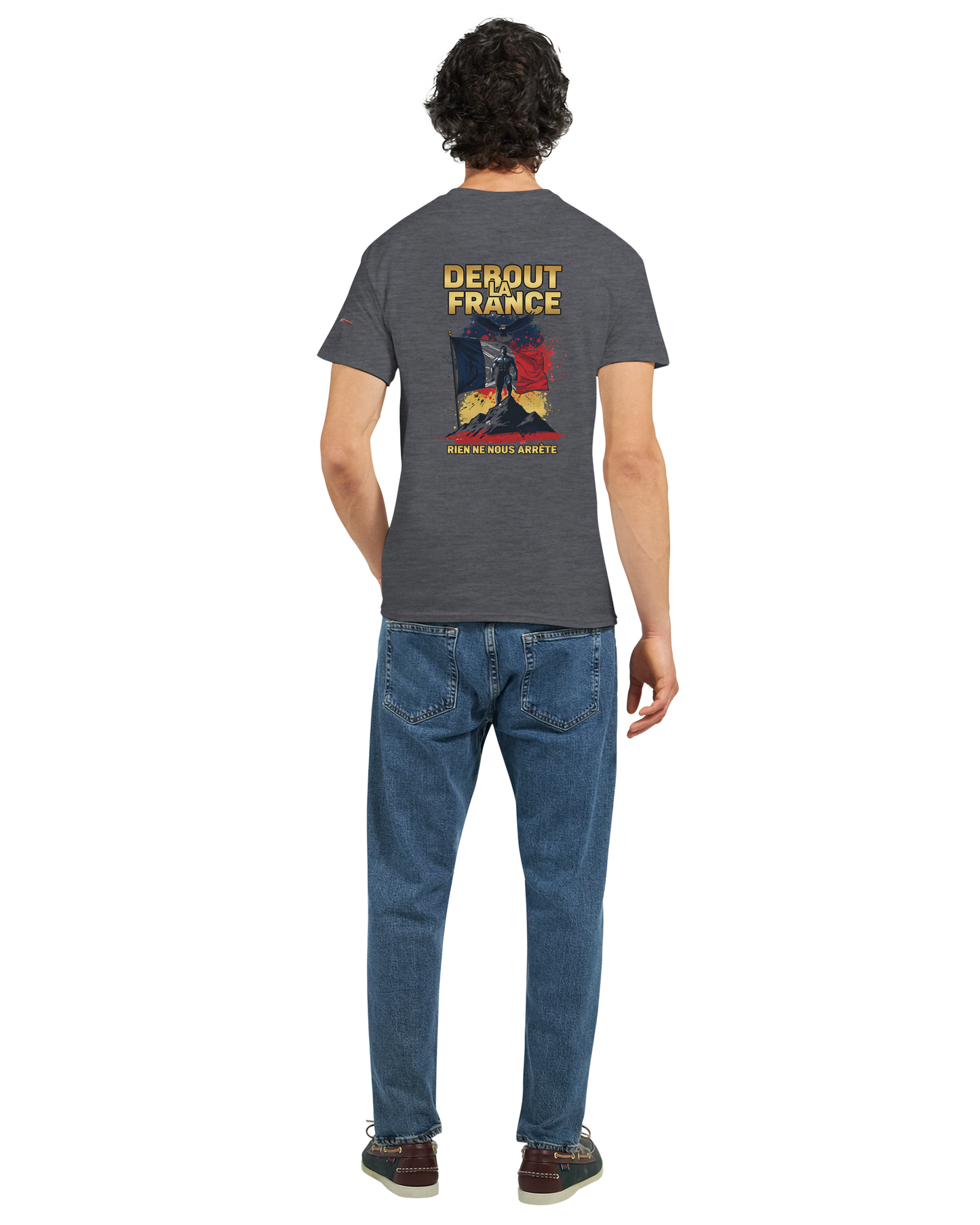 T-Shirt "Debout la France" | Rundhalsausschnitt aus ultra Baumwolle | Gildan 2000