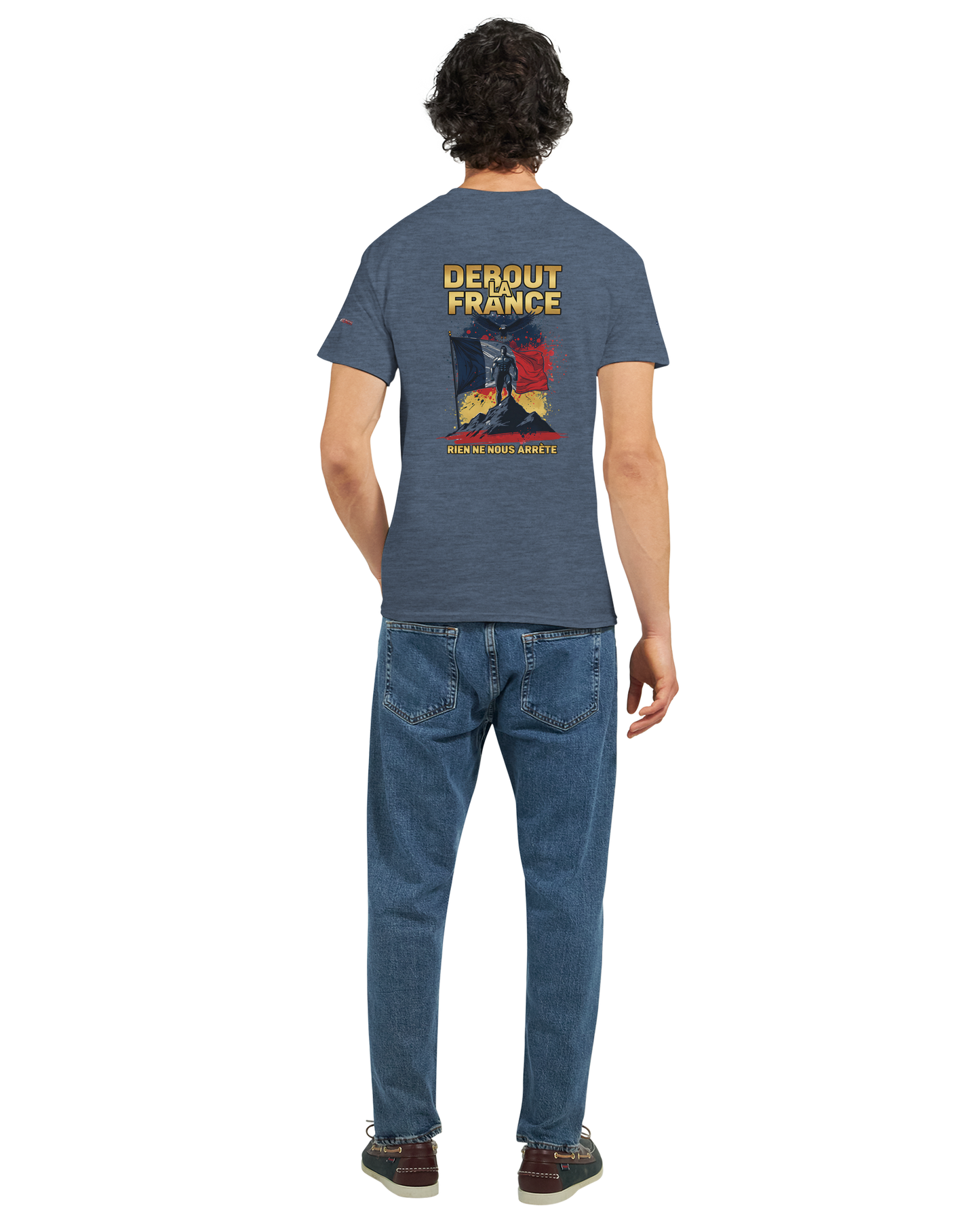 T-Shirt "Debout la France" | Rundhalsausschnitt aus ultra Baumwolle | Gildan 2000
