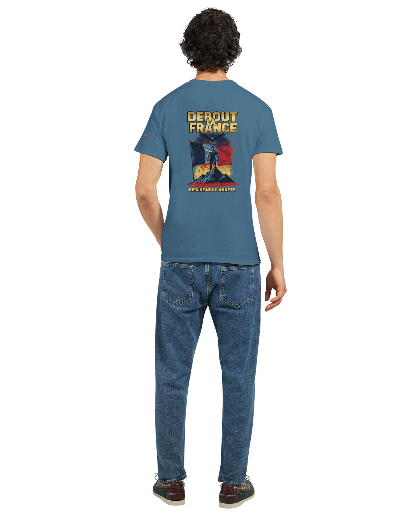 T-Shirt "Debout la France" | Rundhalsausschnitt aus ultra Baumwolle | Gildan 2000