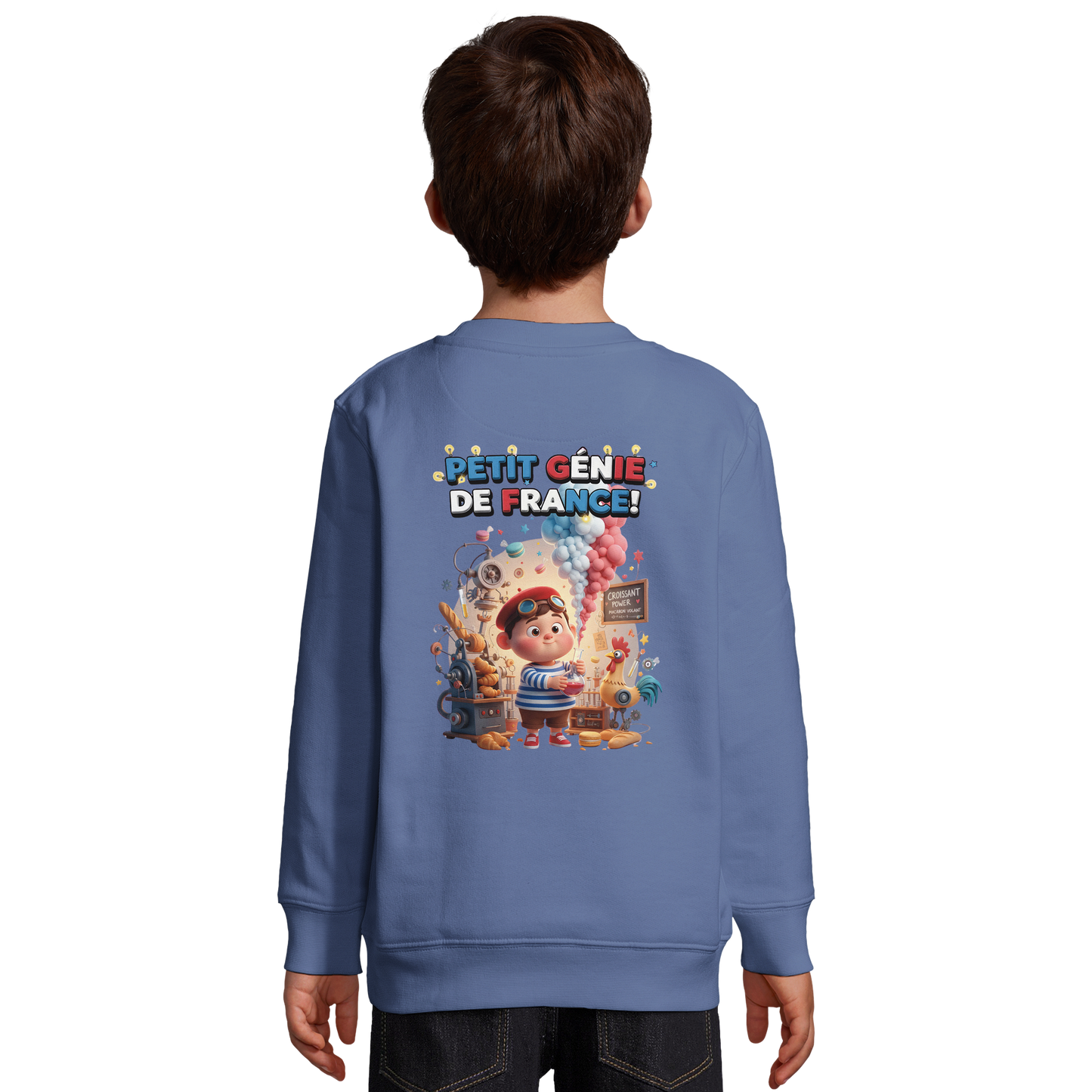 Jungen-Sweatshirt "petit génie Français" aus Recyclingmischung | SOL'S Columbia Kids 04239