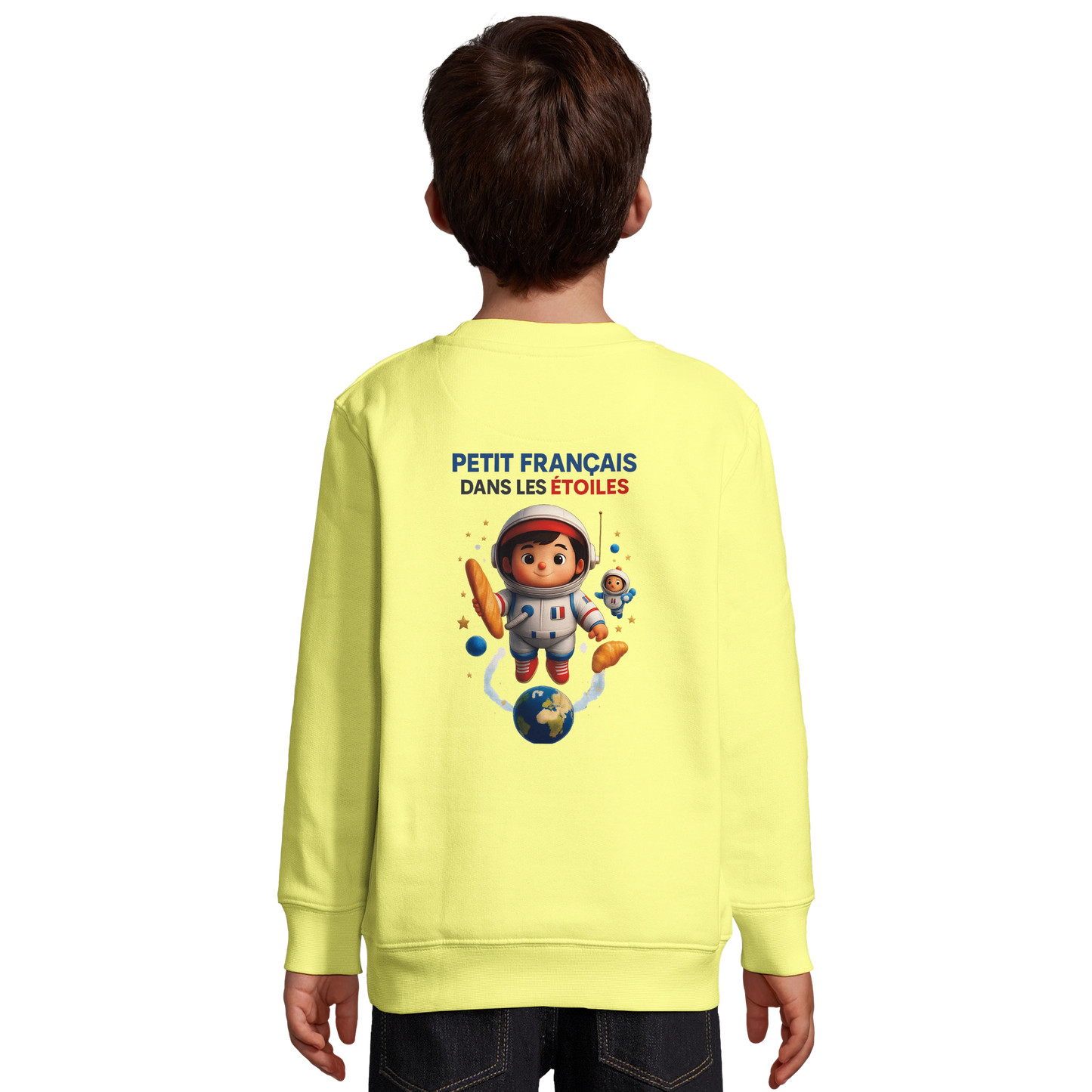Jungen-Sweatshirt kleiner Franzose in den Sternen | SOL'S Columbia Kids 04239 recycelte Mischung