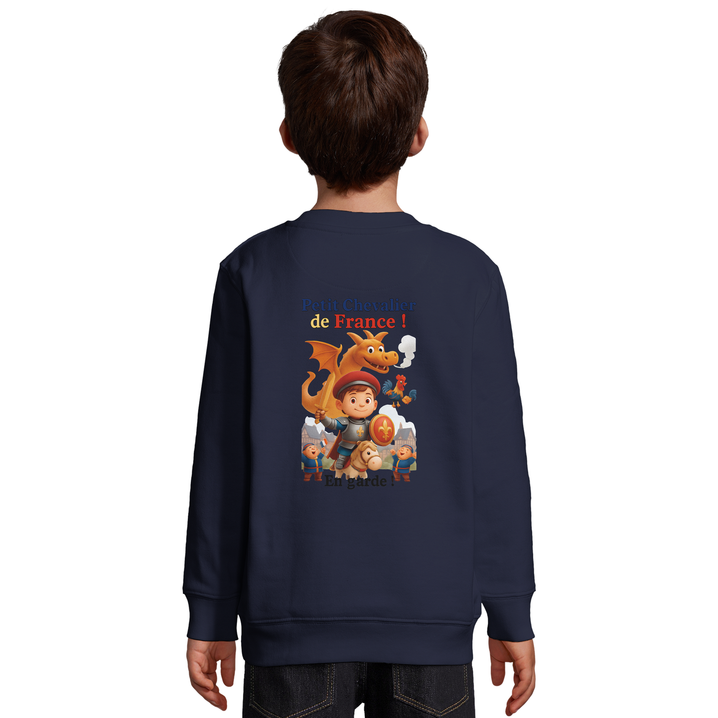 Sweatshirt für Jungen mit kleinem Frankreich-Ritter aus recyceltem Materialmix | SOL'S Columbia Kids 04239