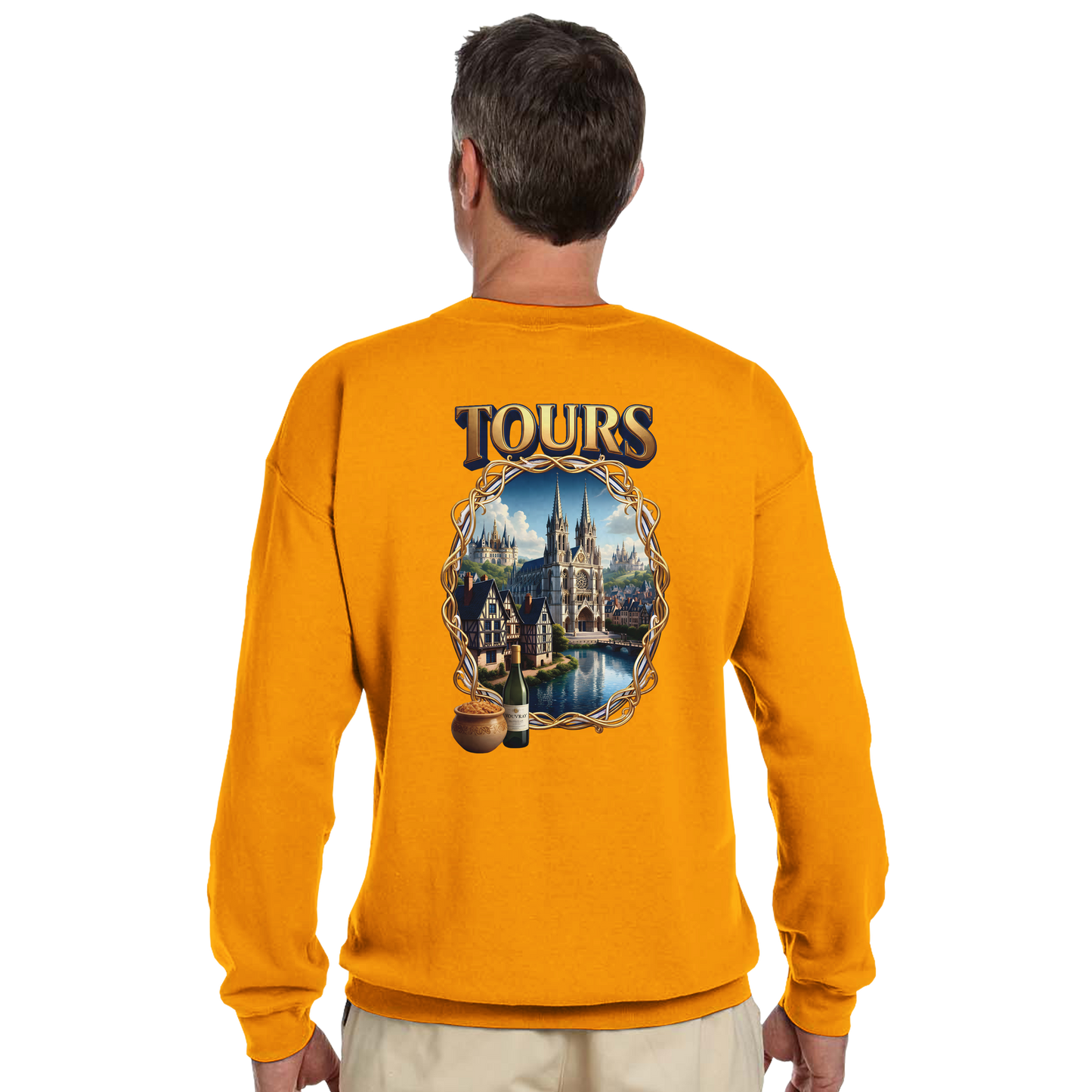 Unisex Sweatshirt Tours French City Classic Crewneck | Gildan® 18000