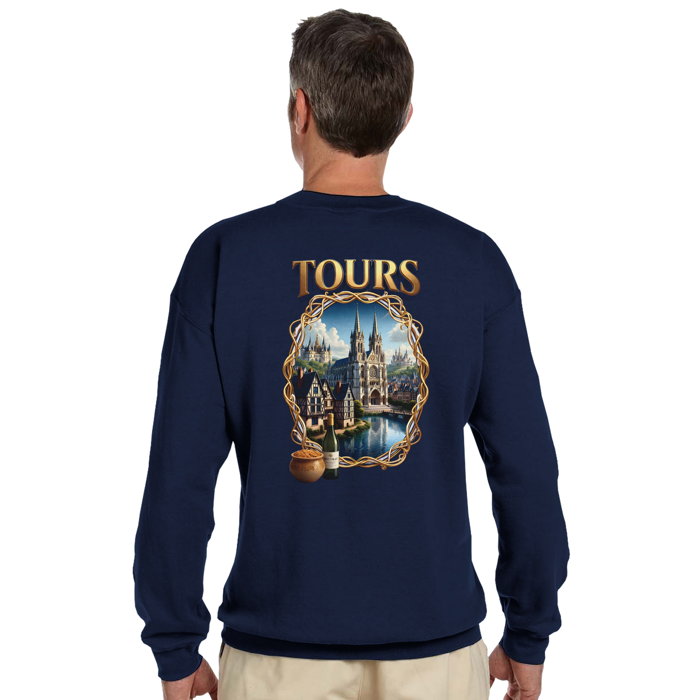 Unisex Sweatshirt Tours French City Classic Crewneck | Gildan® 18000
