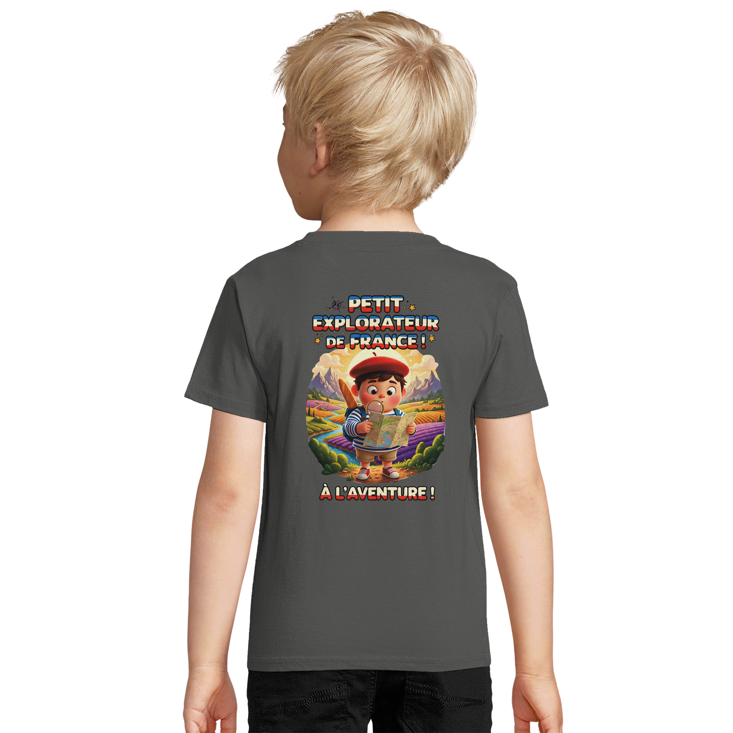 Organic fitted "Little Explorer" boy's T-shirt | SOL'S Pioneer Kids 03578