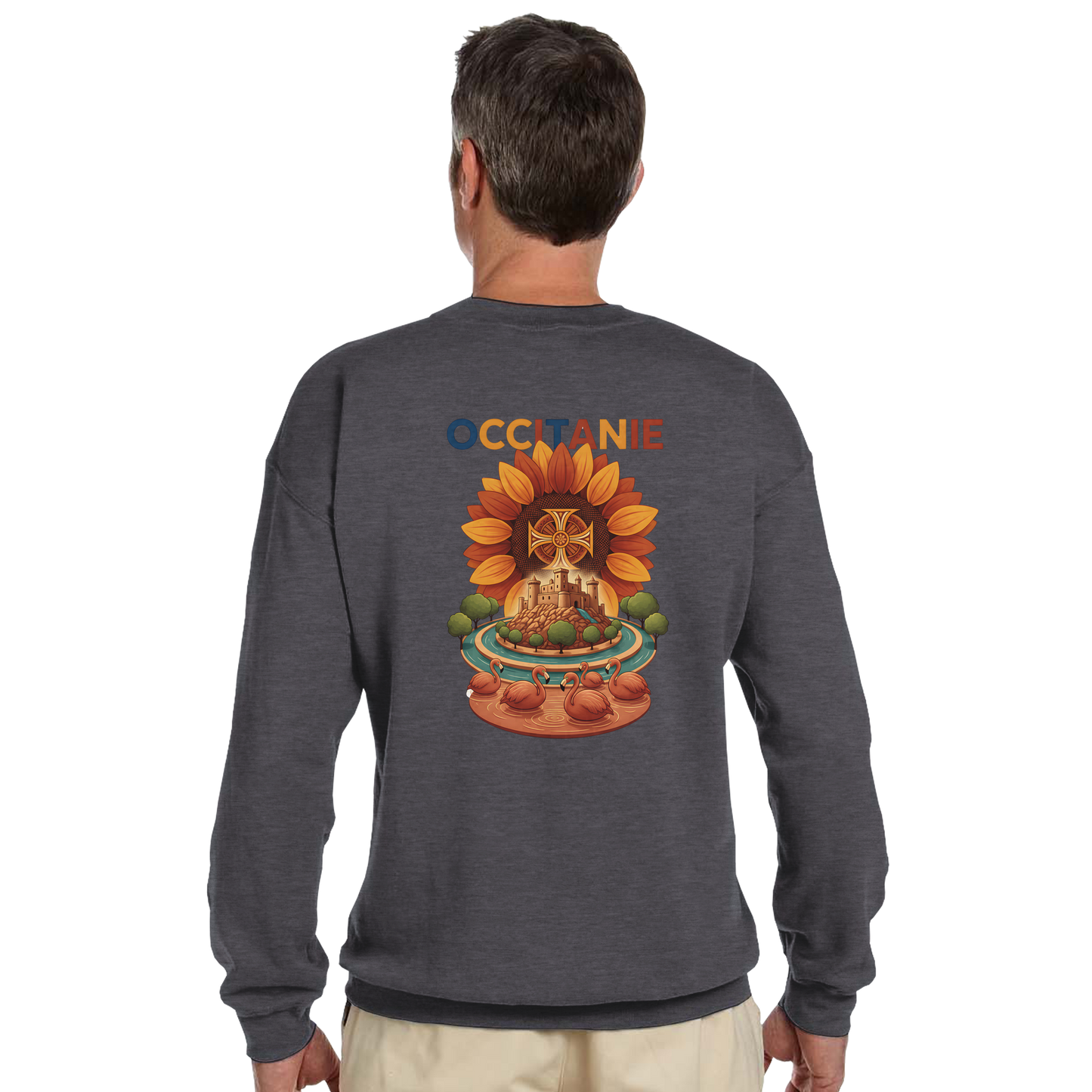 Unisex-Sweatshirt, klassischer Rundhalsausschnitt Occitanie | Gildan® 18000