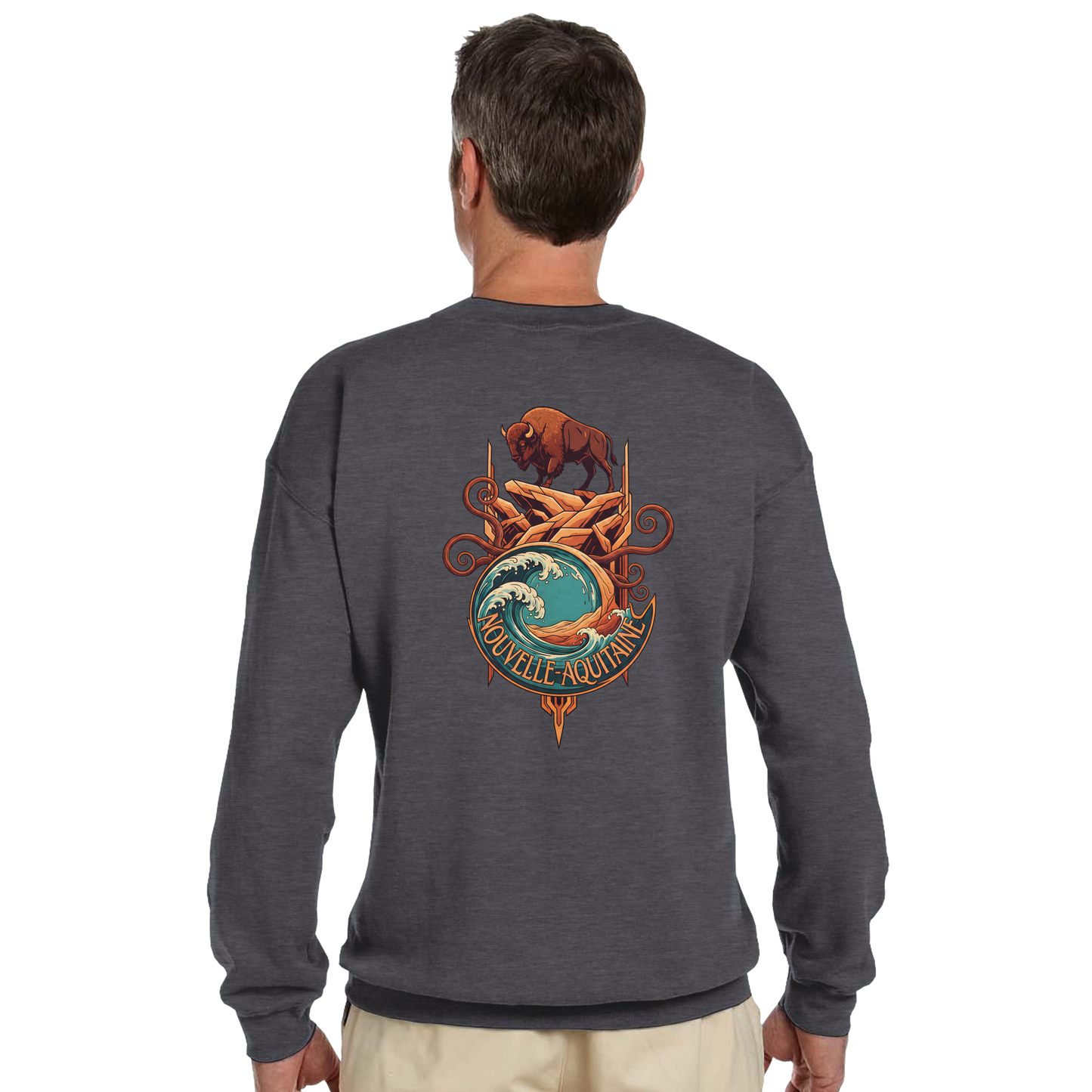 Klassisches Unisex-Rundhalsshirt Nouvelle-Aquitaine | Gildan® 18000