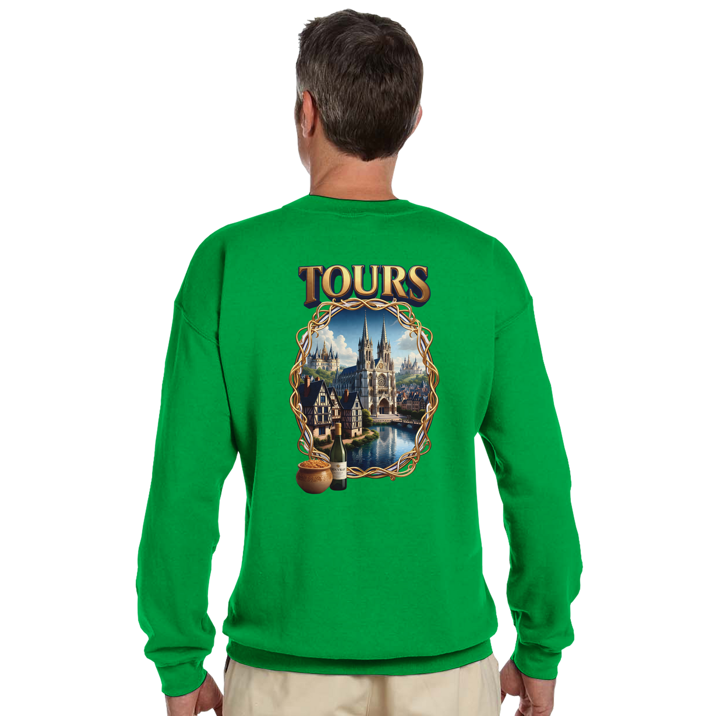 Unisex Sweatshirt Tours French City Classic Crewneck | Gildan® 18000