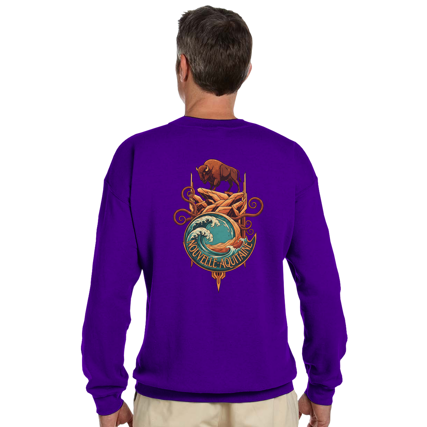 Klassisches Unisex-Rundhalsshirt Nouvelle-Aquitaine | Gildan® 18000