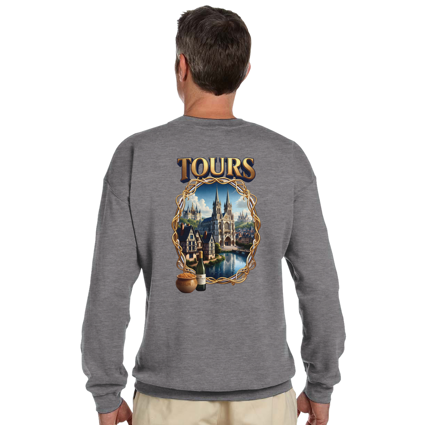Unisex Sweatshirt Tours French City Classic Crewneck | Gildan® 18000