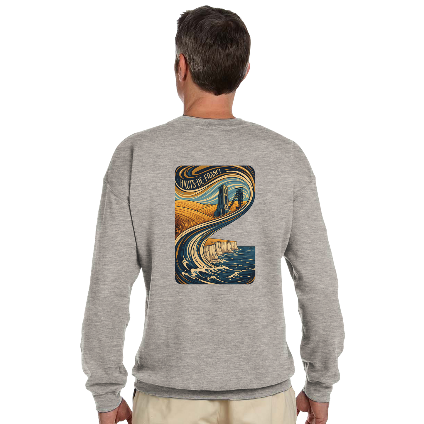 Unisex Nord-Pas-de-Calais classic crewneck sweatshirt | Gildan® 18000