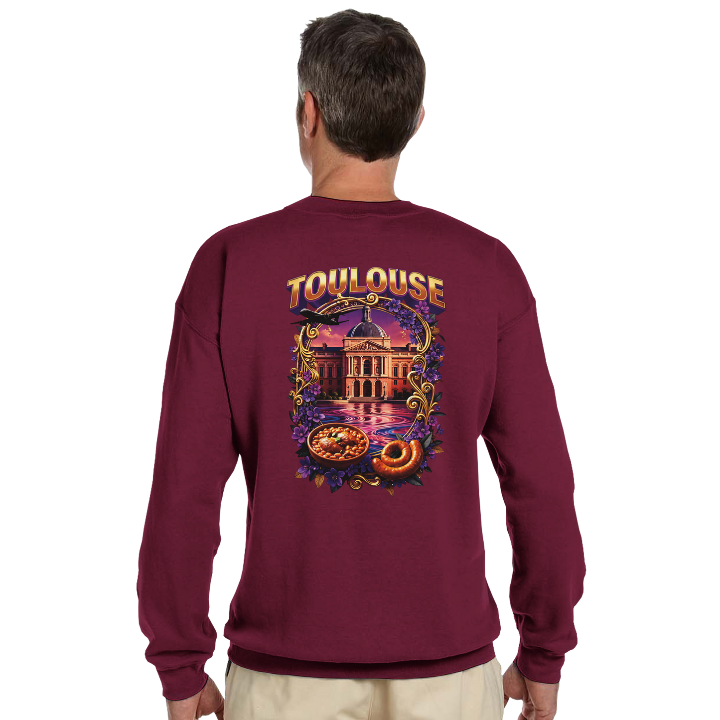 Unisex Sweatshirt Toulouse Classic French City Crewneck | Gildan® 18000