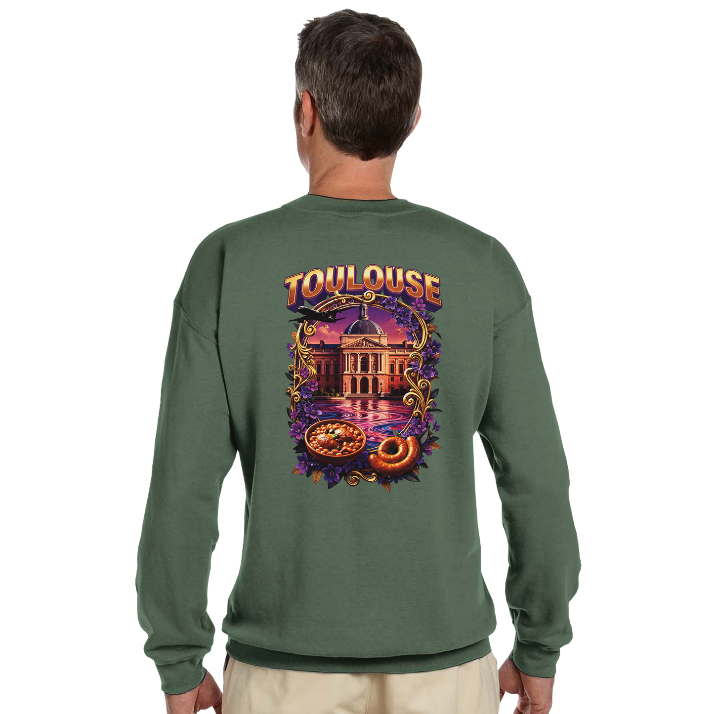Unisex Sweatshirt Toulouse Classic French City Crewneck | Gildan® 18000