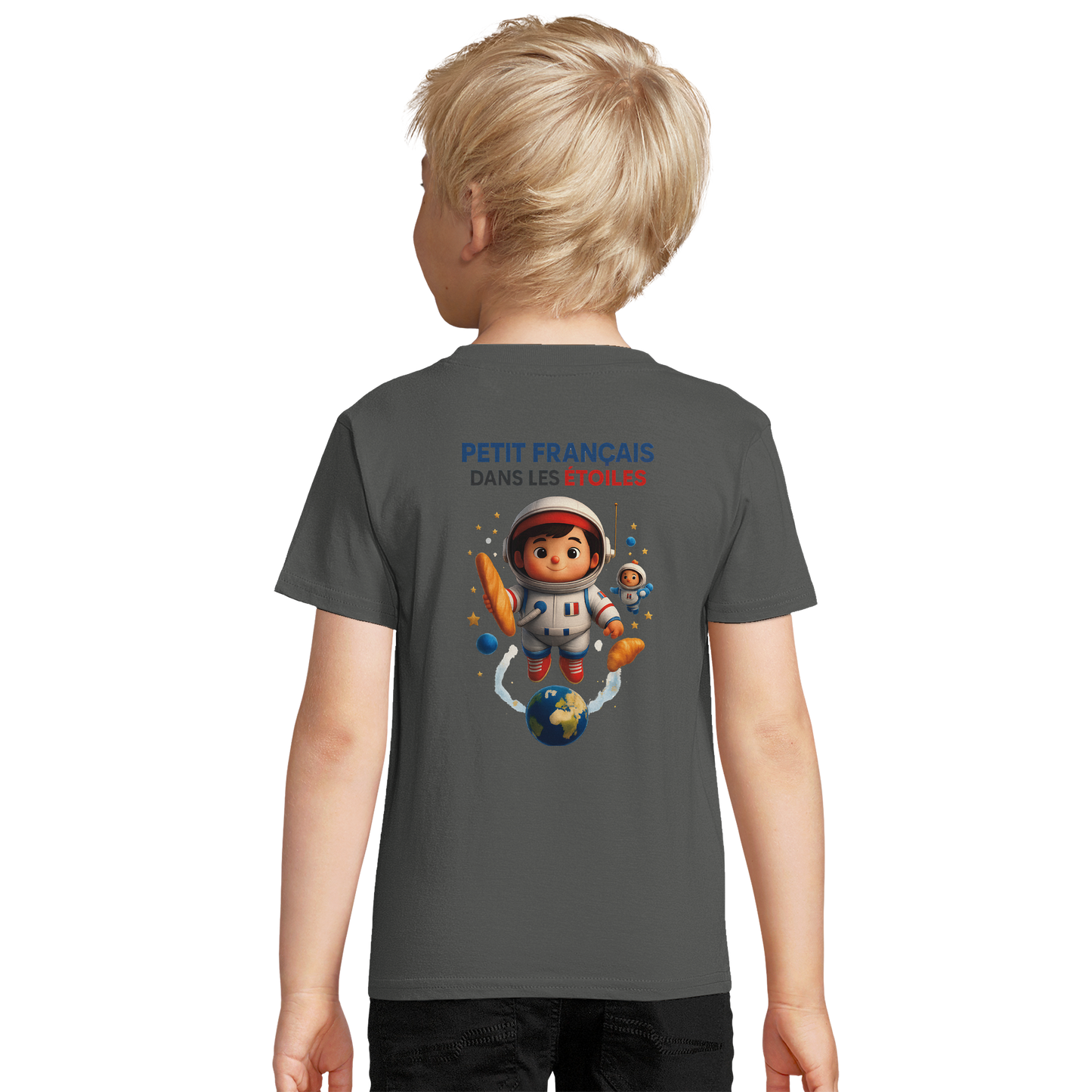 Jungen-Sweatshirt kleiner Franzose in den Sternen | SOL'S Columbia Kids 04239 recycelte Mischung