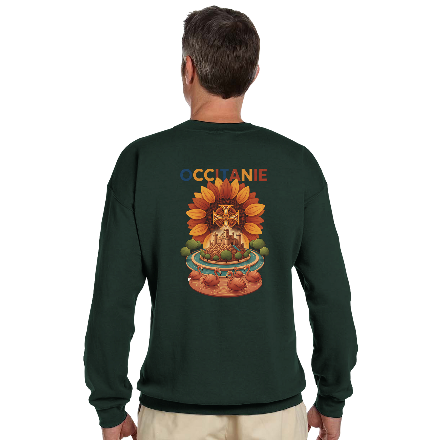 Unisex-Sweatshirt, klassischer Rundhalsausschnitt Occitanie | Gildan® 18000