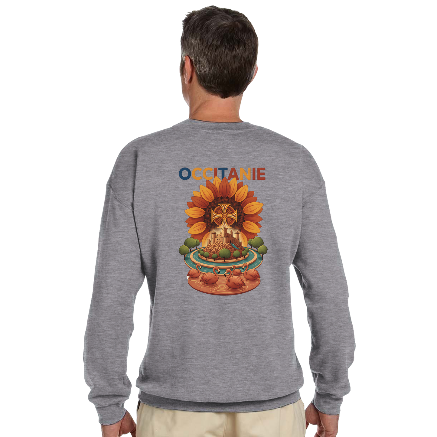 Unisex-Sweatshirt, klassischer Rundhalsausschnitt Occitanie | Gildan® 18000