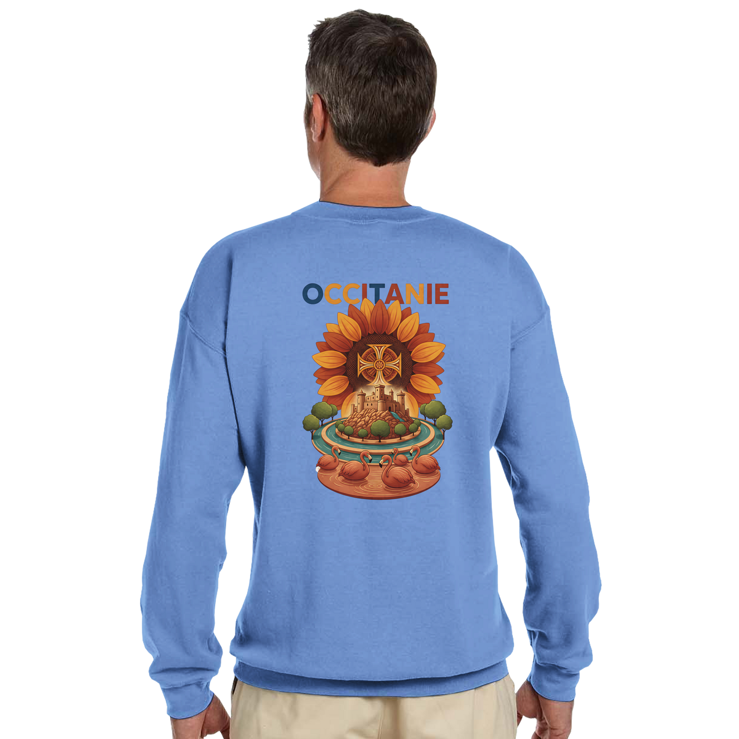 Unisex-Sweatshirt, klassischer Rundhalsausschnitt Occitanie | Gildan® 18000