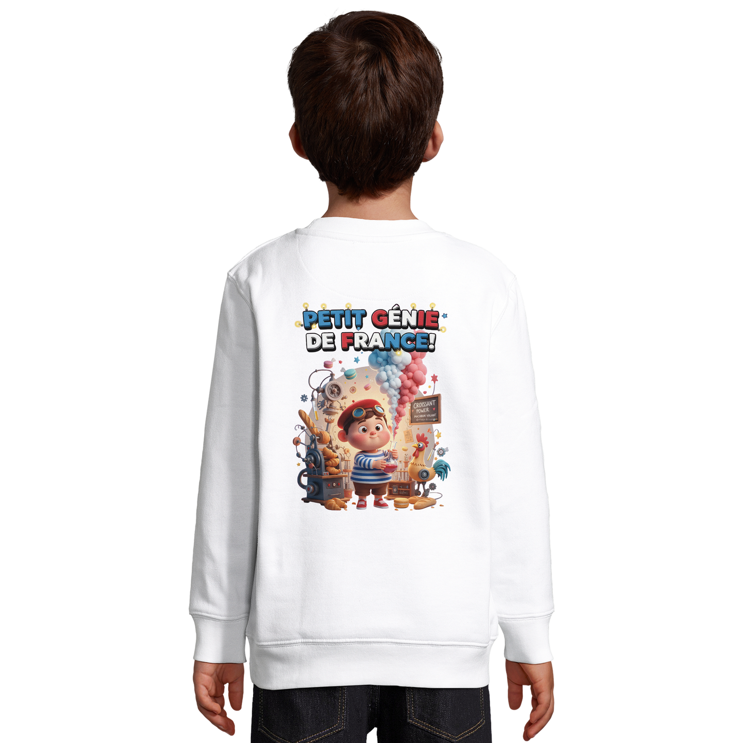 Jungen-Sweatshirt "petit génie Français" aus Recyclingmischung | SOL'S Columbia Kids 04239