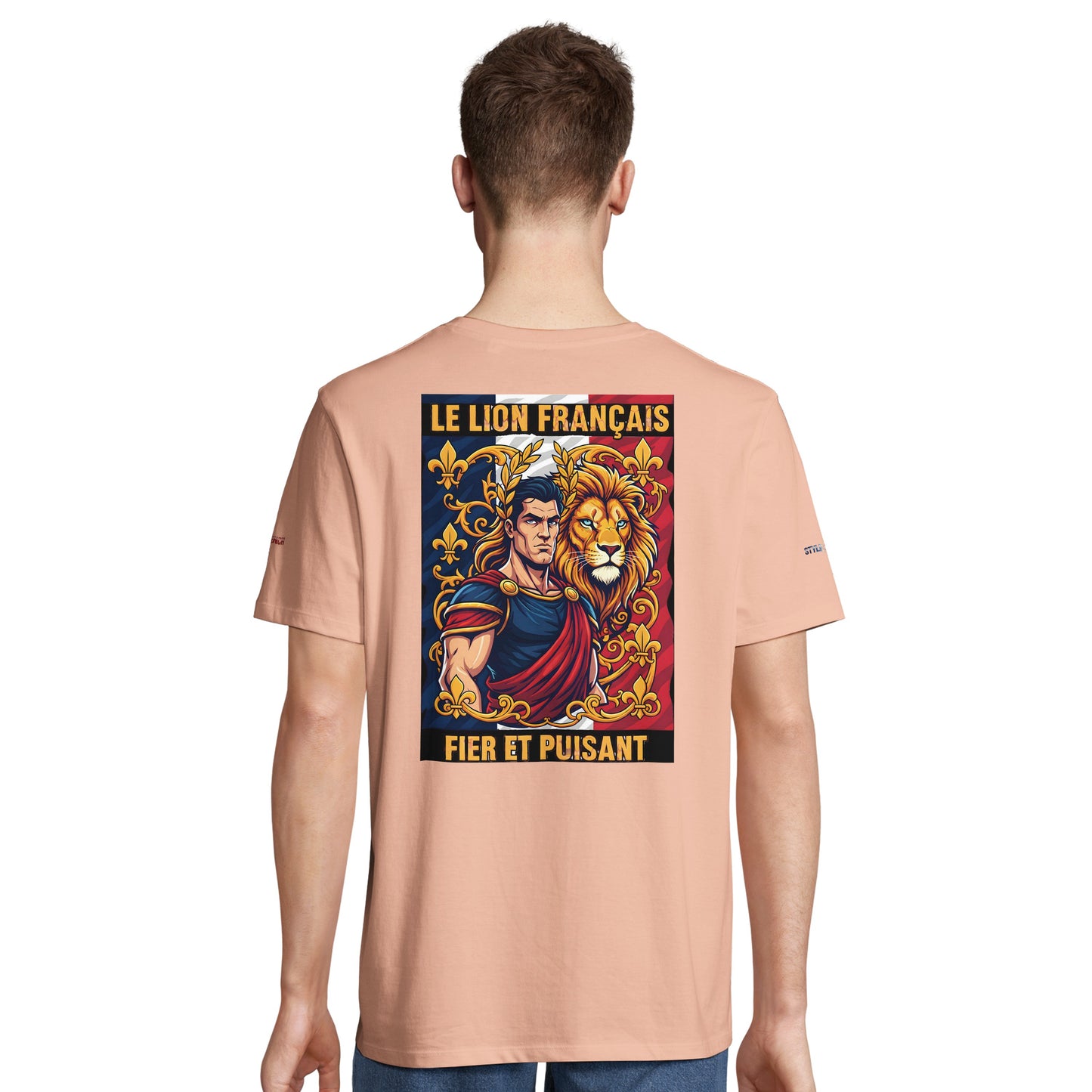 Men's T-shirt strong lion French style organic in conversion cotton | SOL'S Legend 03981