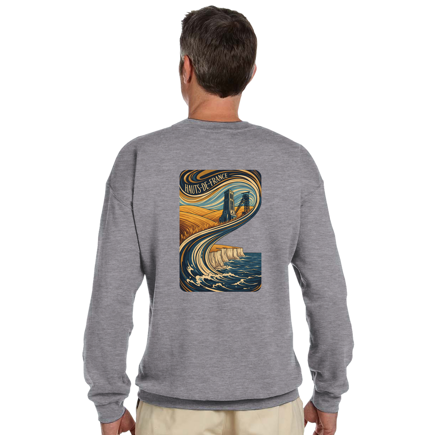 Unisex Nord-Pas-de-Calais classic crewneck sweatshirt | Gildan® 18000