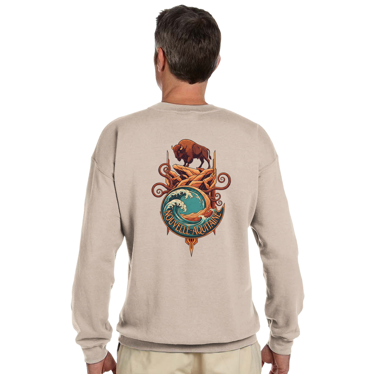 Klassisches Unisex-Rundhalsshirt Nouvelle-Aquitaine | Gildan® 18000